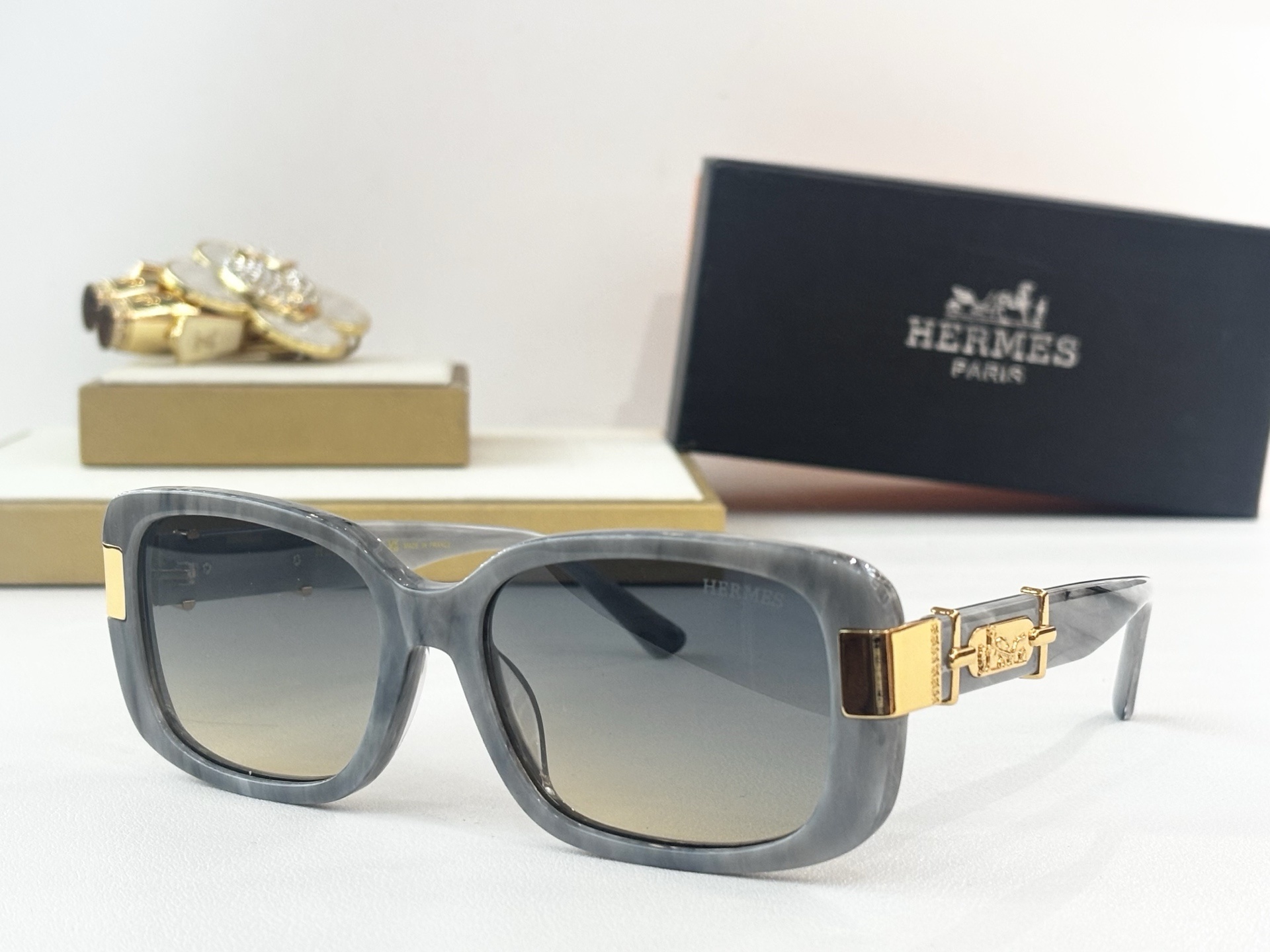 Cheap Hermes AAA Quality  Sunglasses in 215123, $50 USD- [IB215123] - Replica Hermes AAA Quality  Sunglasses