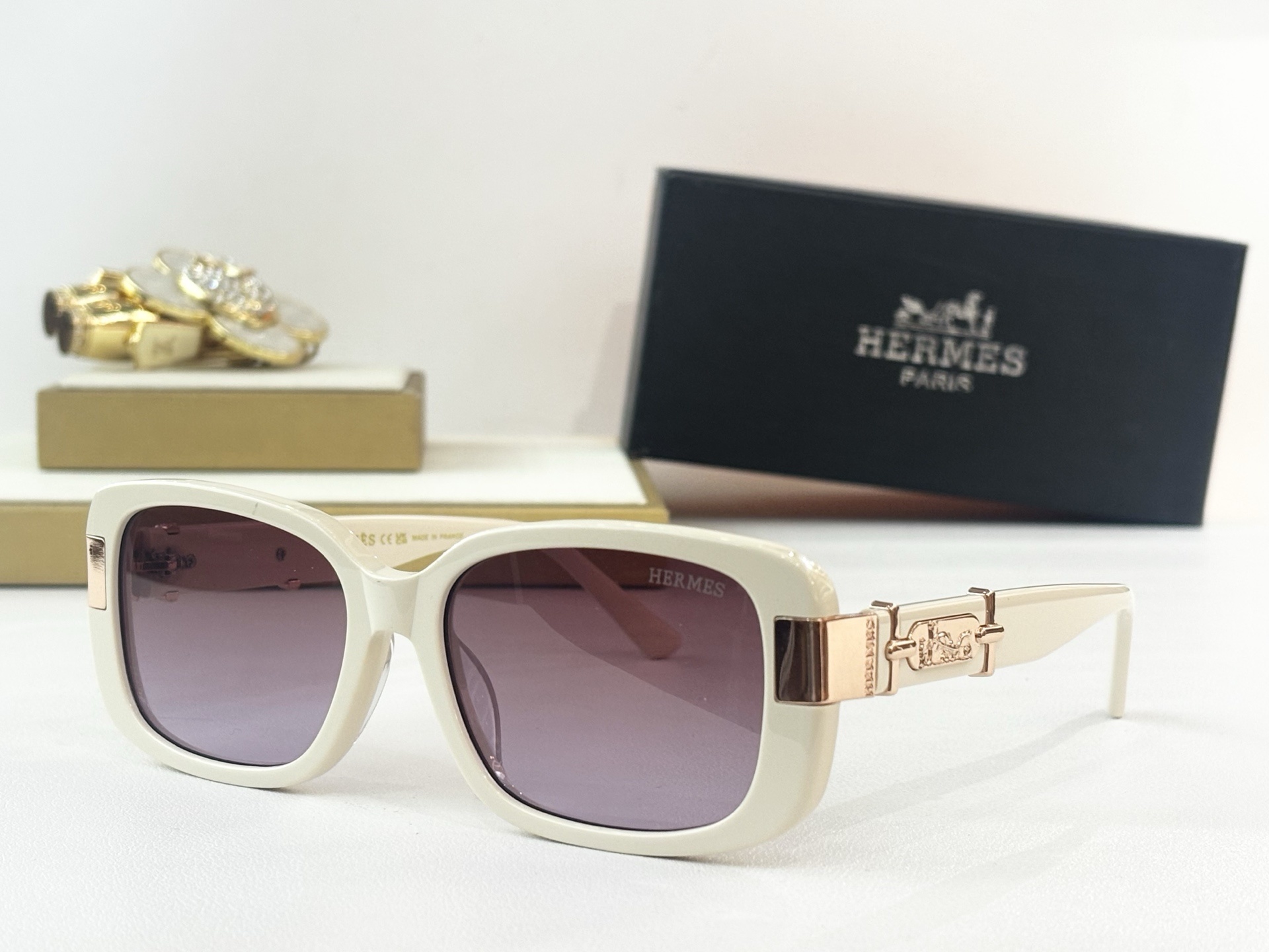 Cheap Hermes AAA Quality  Sunglasses in 215124, $50 USD- [IB215124] - Replica Hermes AAA Quality  Sunglasses