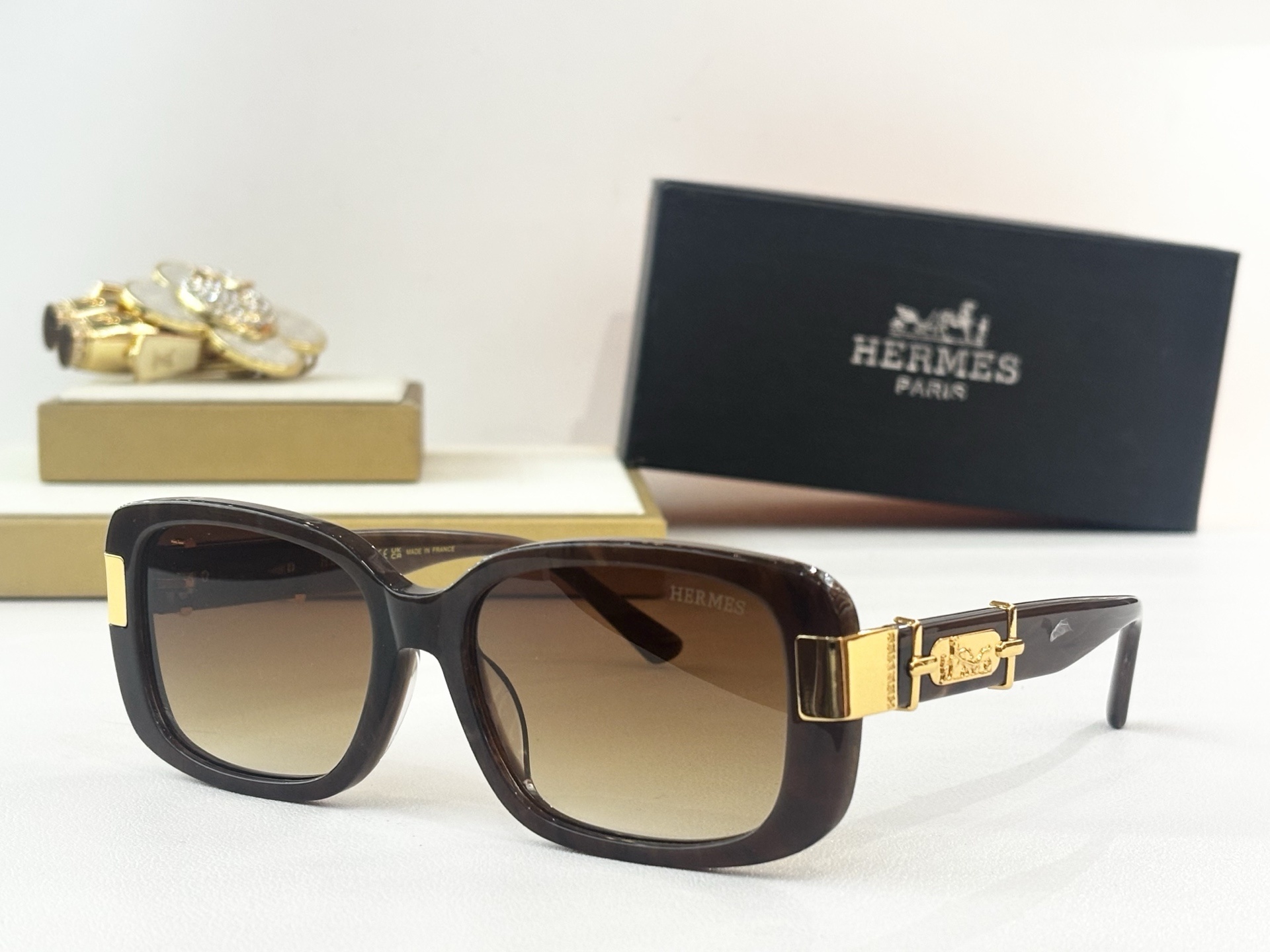 Cheap Hermes AAA Quality  Sunglasses in 215126, $50 USD- [IB215126] - Replica Hermes AAA Quality  Sunglasses