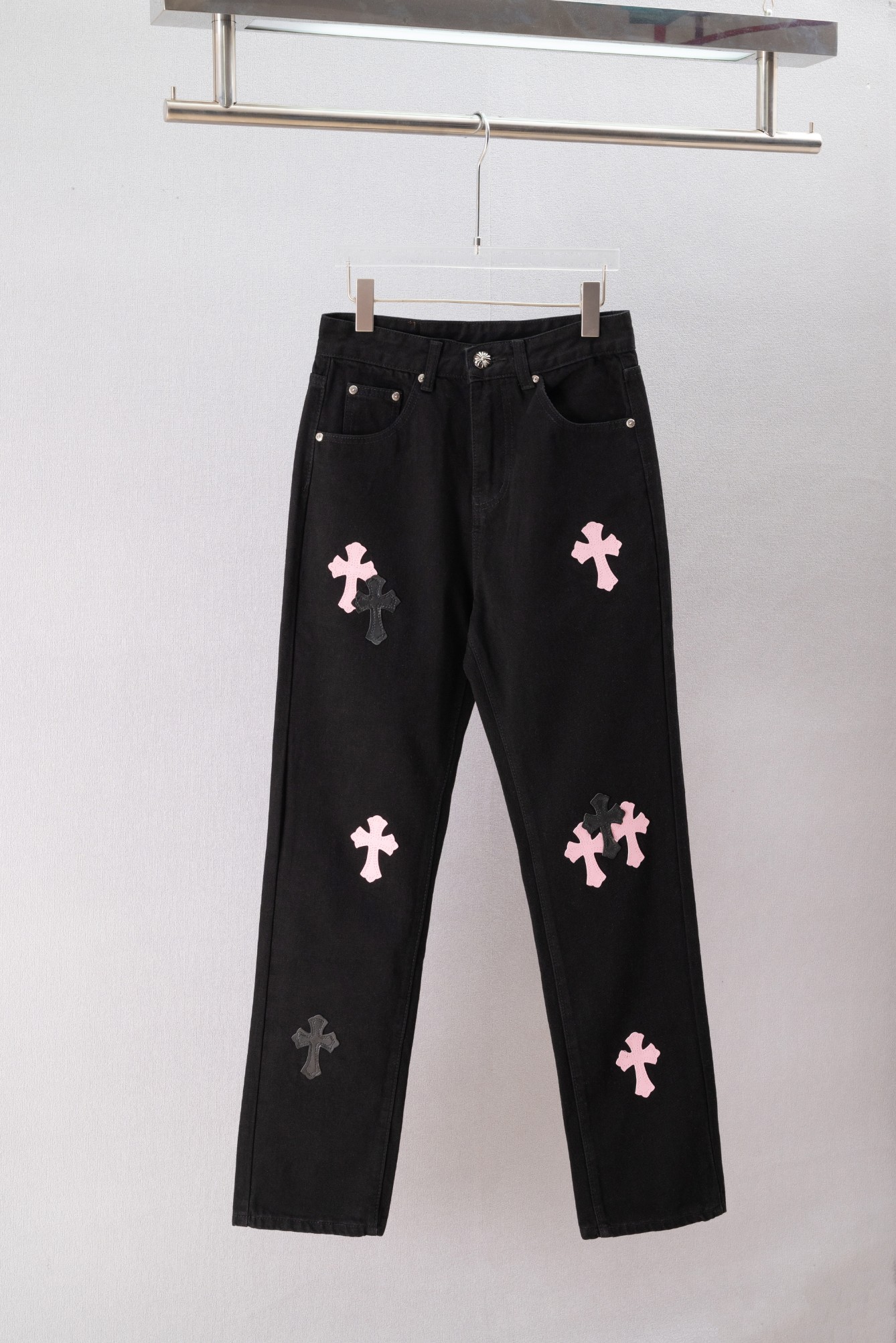 Cheap Chrome Hearts Jeans in 215524, $60 USD- [IB215524] - Replica Chrome Hearts Jeans