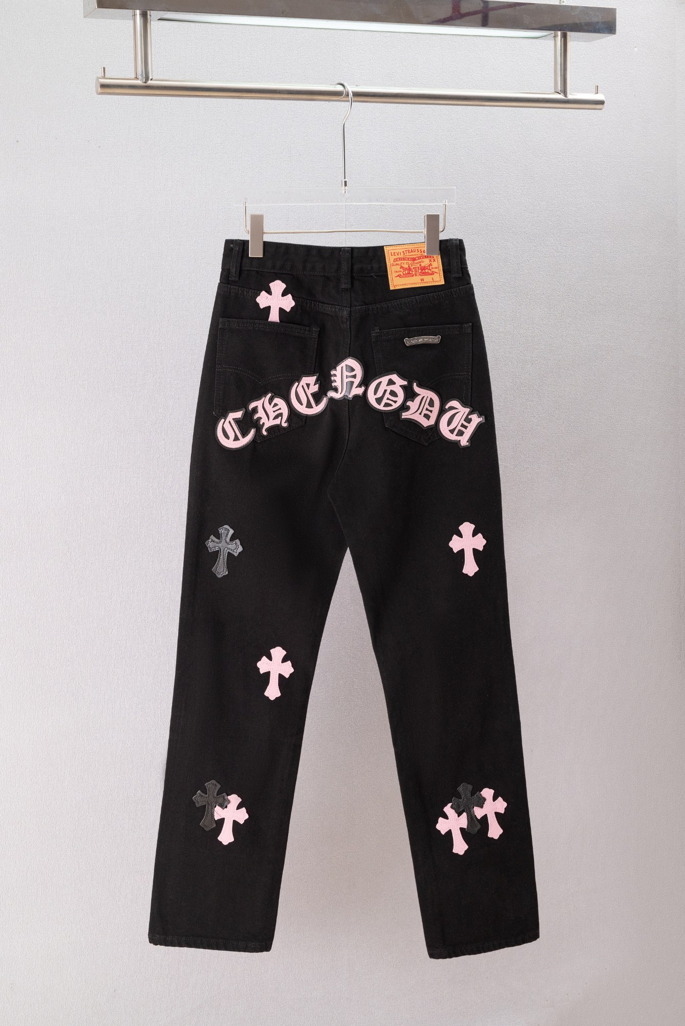 Cheap Chrome Hearts Jeans in 215524, $60 USD- [IB215524] - Replica Chrome Hearts Jeans