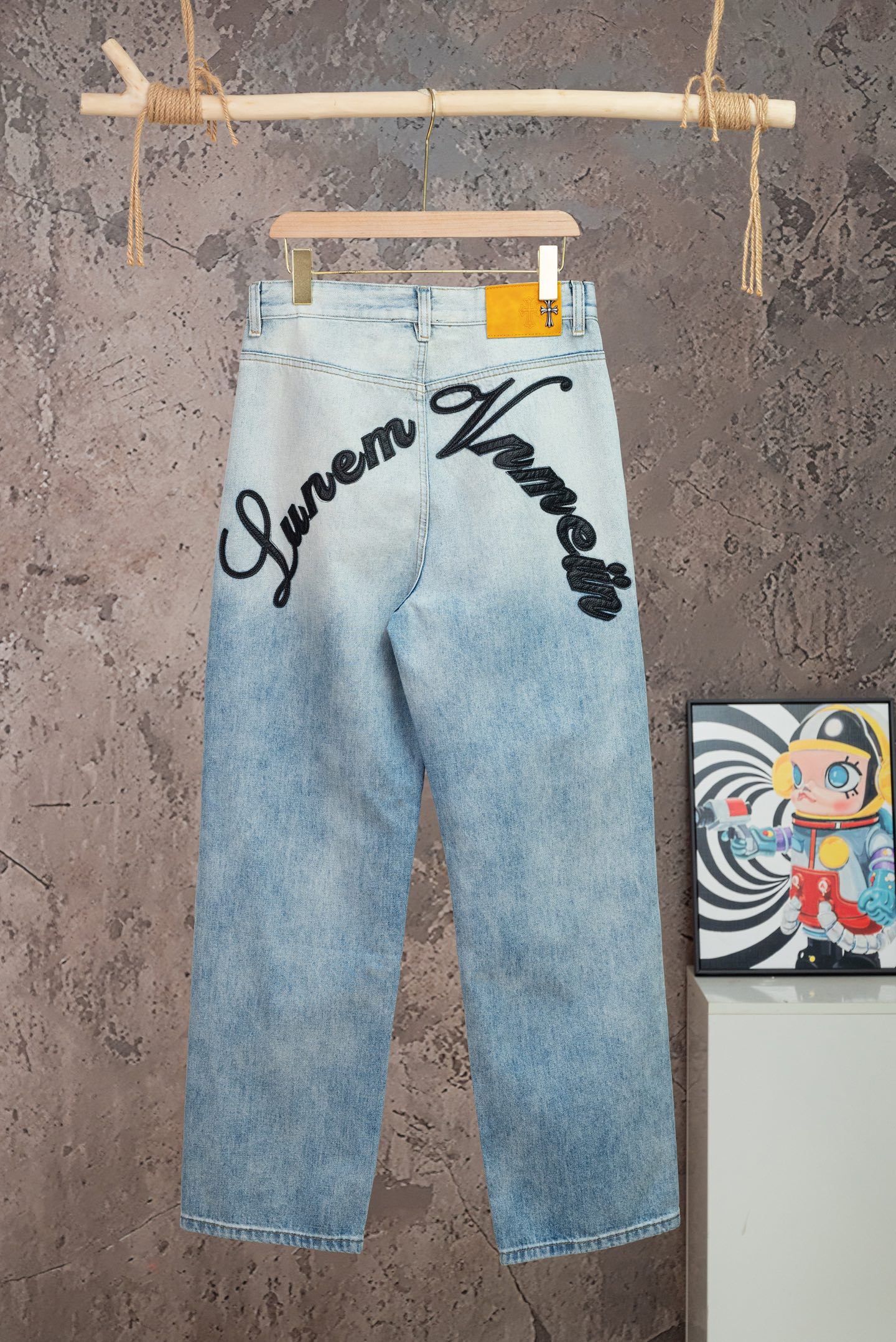 Cheap Chrome Hearts Jeans in 215590, $60 USD- [IB215590] - Replica Chrome Hearts Jeans