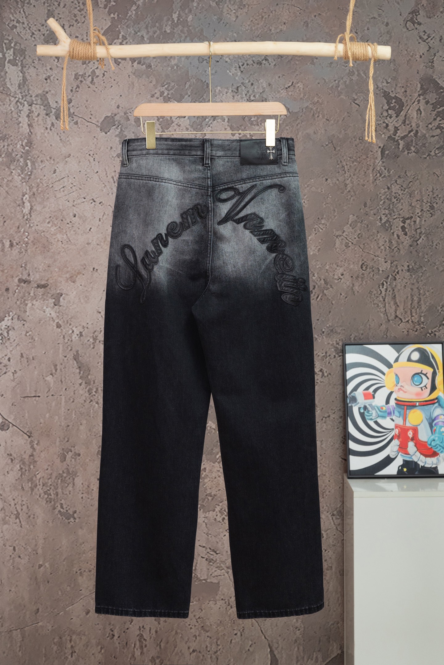 Cheap Chrome Hearts Jeans in 215591, $60 USD- [IB215591] - Replica Chrome Hearts Jeans
