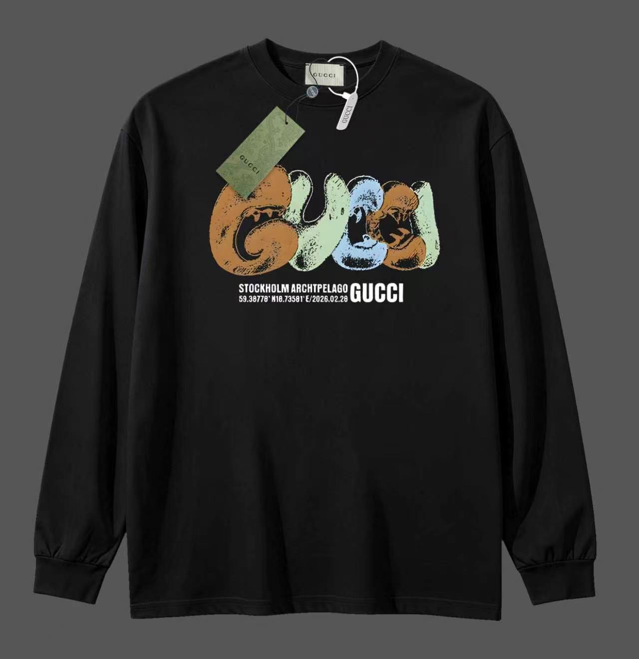 Cheap Gucci Long-Sleeved T-shirts for Men in 215808, $30 USD- [IB215808] - Replica Gucci Long-Sleeved T-shirts for Men