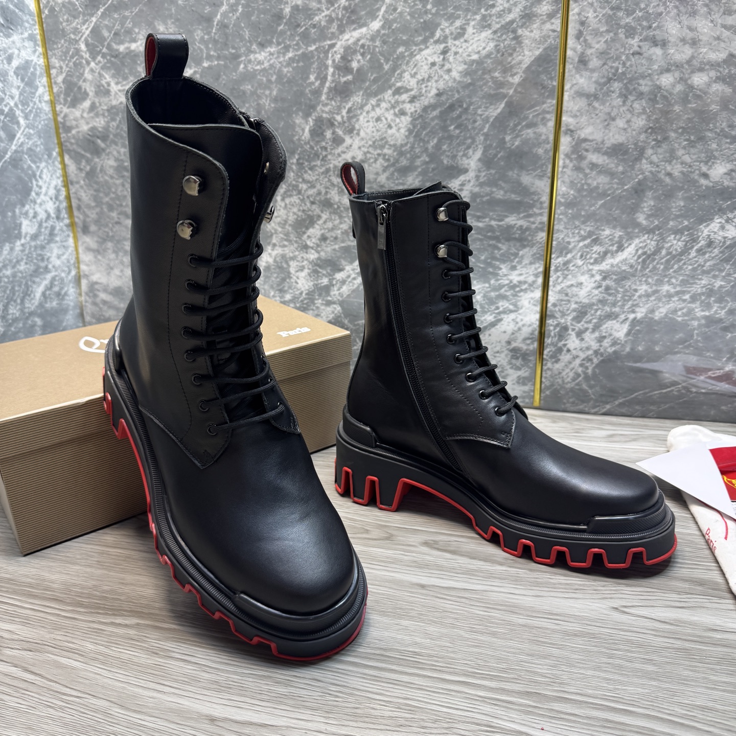 Cheap New Arrivals Christian Louboutin Boots For Men in 215889, $165 USD- [IB215889] - Replica Christian Louboutin Sneakers For Men