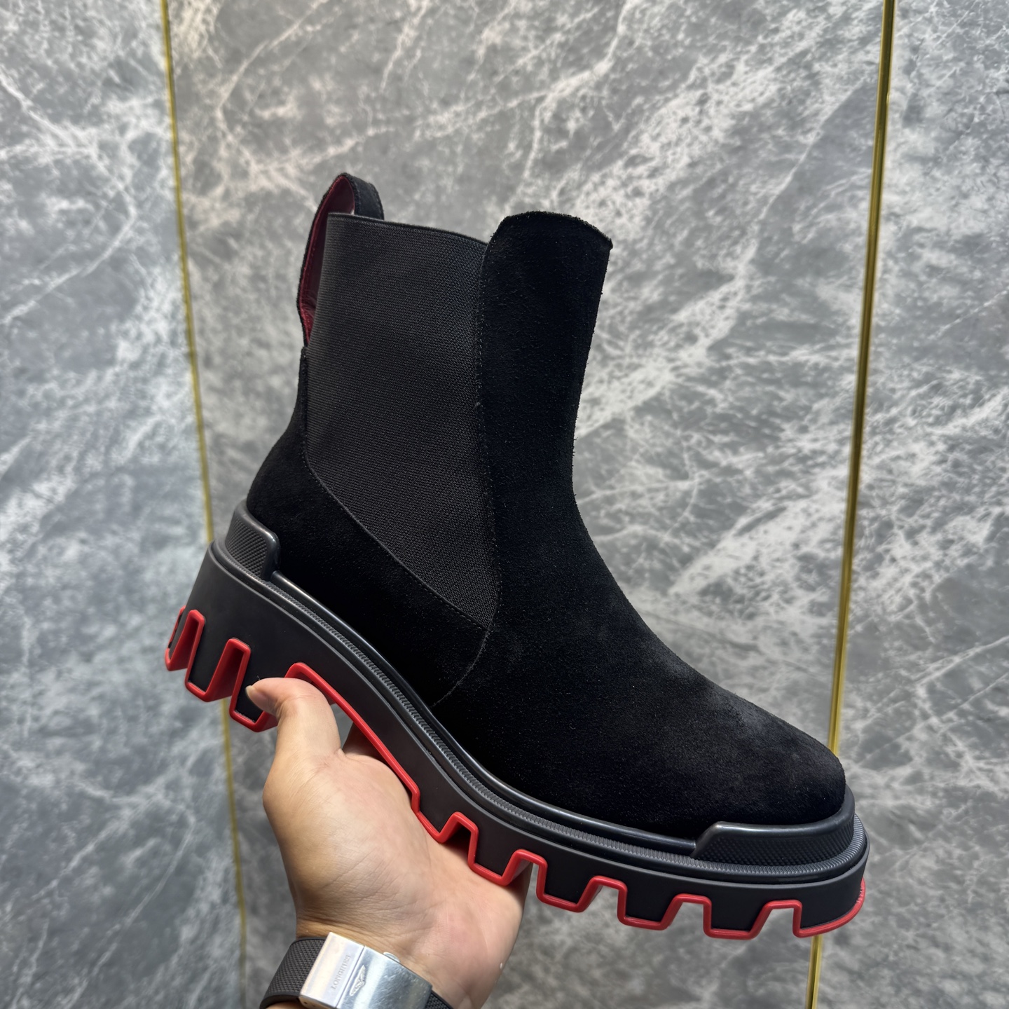 Cheap New Arrivals Christian Louboutin Boots For Men in 215890, $150 USD- [IB215890] - Replica Christian Louboutin Sneakers For Men