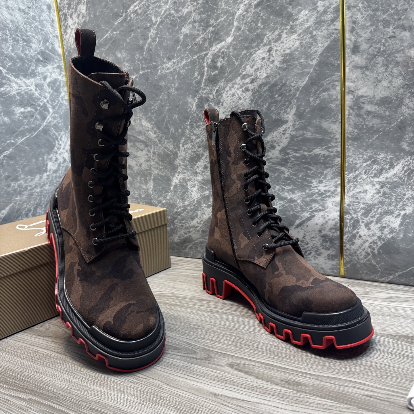 Cheap New Arrivals Christian Louboutin Boots For Men in 215892, $155 USD- [IB215892] - Replica Christian Louboutin Sneakers For Men