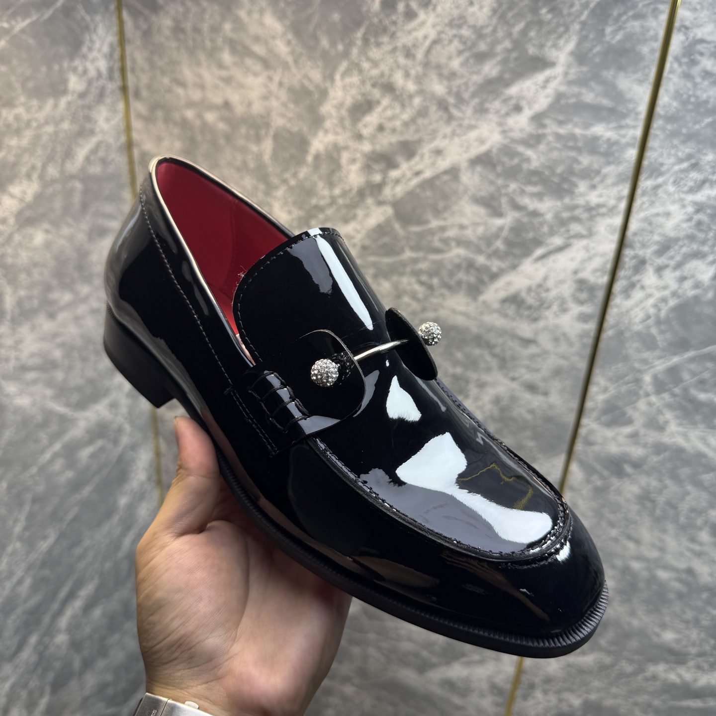 Cheap New Arrivals Christian Louboutin Dress Shoes For Men in 215893, $135 USD- [IB215893] - Replica Christian Louboutin Loafers For Men