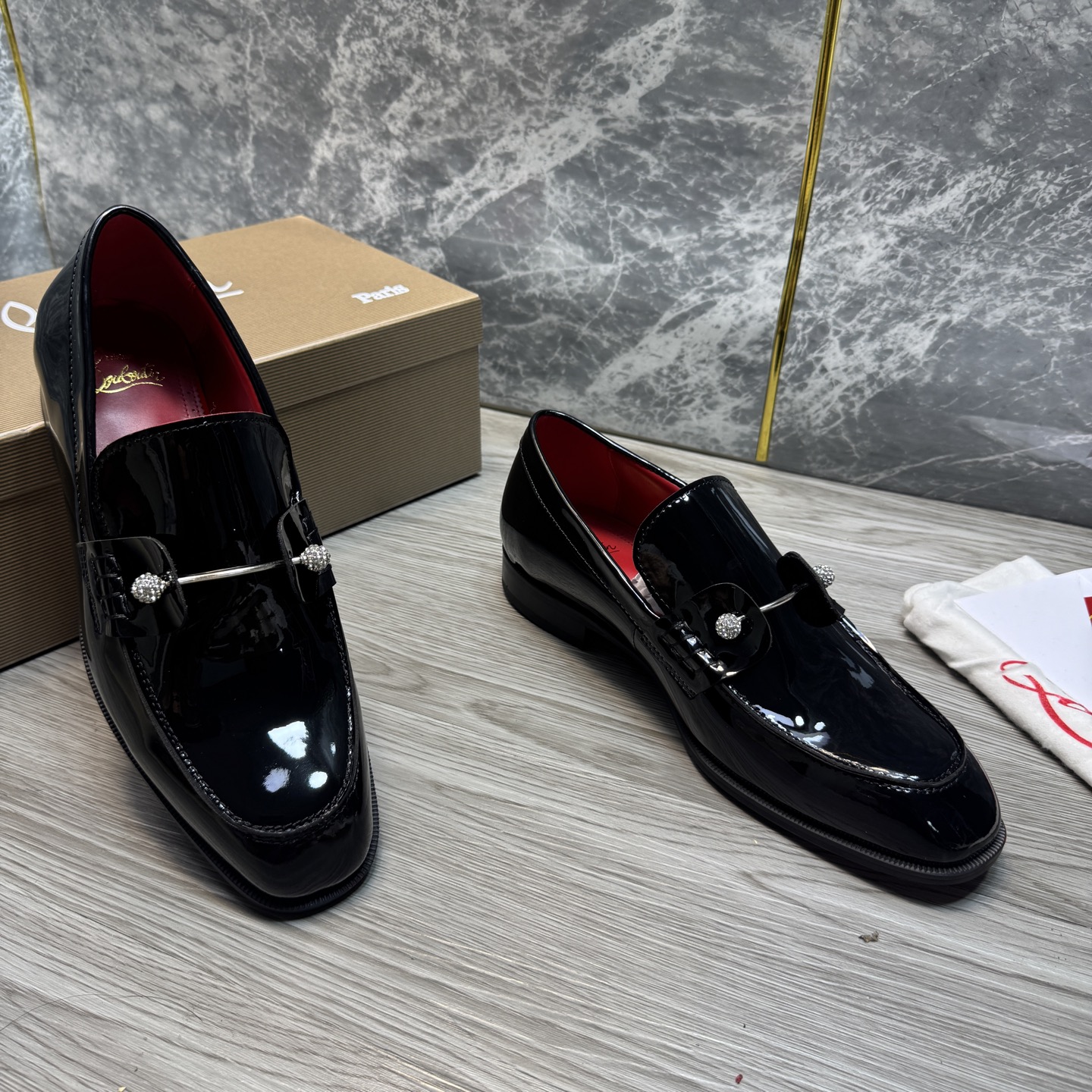 Cheap New Arrivals Christian Louboutin Dress Shoes For Men in 215893, $135 USD- [IB215893] - Replica Christian Louboutin Loafers For Men
