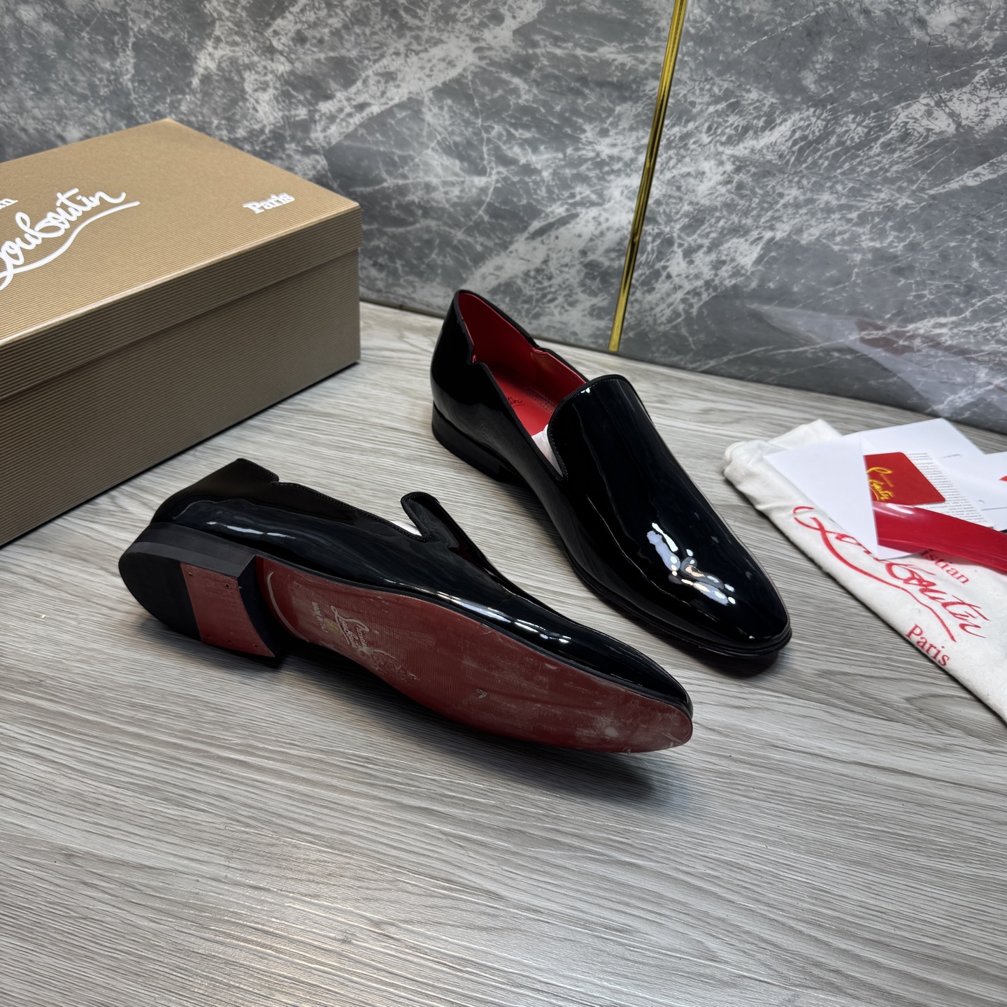 Cheap New Arrivals Christian Louboutin Dress Shoes For Men in 215896, $120 USD- [IB215896] - Replica Christian Louboutin Loafers For Men