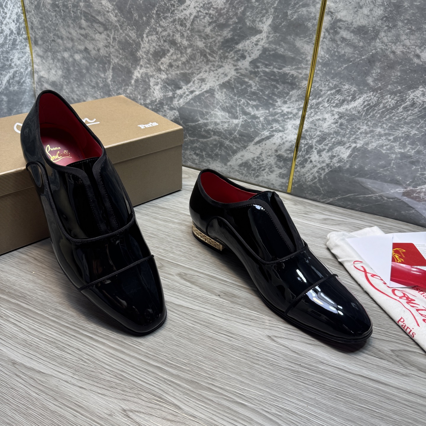 Cheap New Arrivals Christian Louboutin Dress Shoes For Men in 215897, $120 USD- [IB215897] - Replica Christian Louboutin Loafers For Men