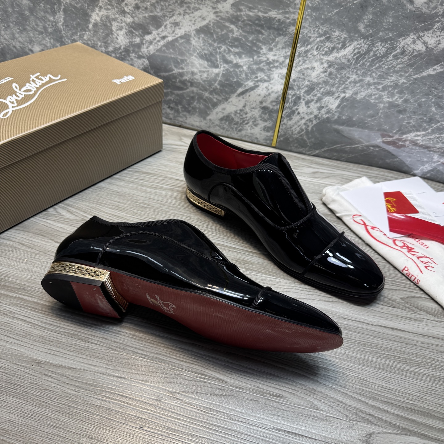 Cheap New Arrivals Christian Louboutin Dress Shoes For Men in 215897, $120 USD- [IB215897] - Replica Christian Louboutin Loafers For Men