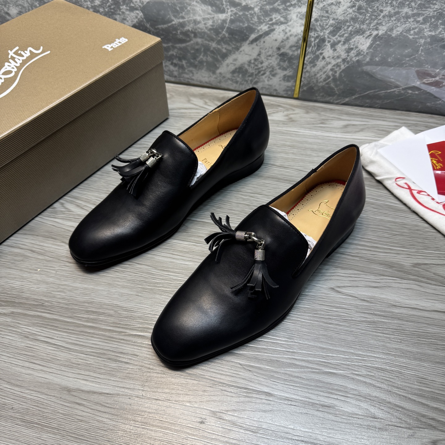 Cheap New Arrivals Christian Louboutin Dress Shoes For Men in 215898, $120 USD- [IB215898] - Replica Christian Louboutin Loafers For Men