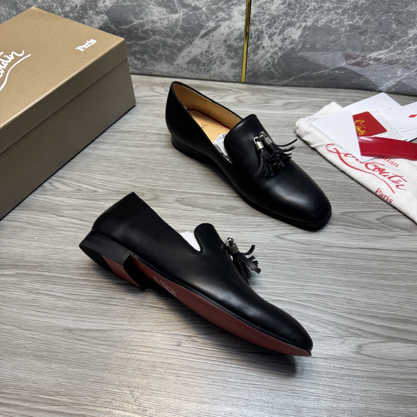 Cheap New Arrivals Christian Louboutin Dress Shoes For Men in 215898, $120 USD- [IB215898] - Replica Christian Louboutin Loafers For Men