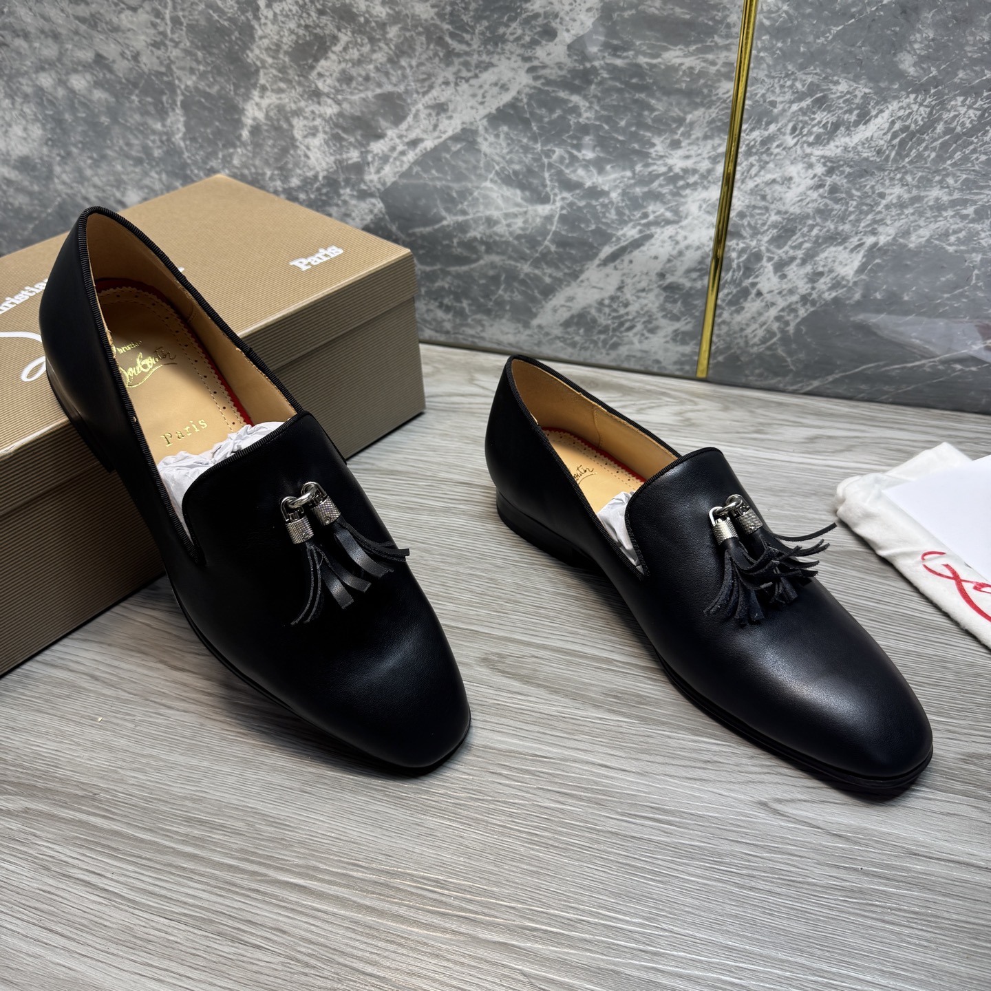 Cheap New Arrivals Christian Louboutin Dress Shoes For Men in 215898, $120 USD- [IB215898] - Replica Christian Louboutin Loafers For Men