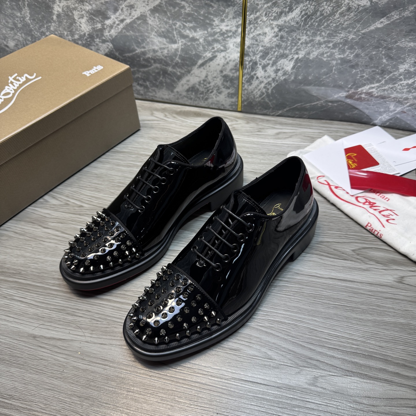 Cheap New Arrivals Christian Louboutin Dress Shoes For Men in 215899, $120 USD- [IB215899] - Replica Christian Louboutin Loafers For Men