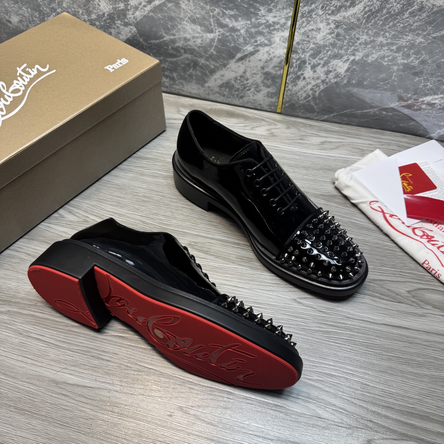 Cheap New Arrivals Christian Louboutin Dress Shoes For Men in 215899, $120 USD- [IB215899] - Replica Christian Louboutin Loafers For Men