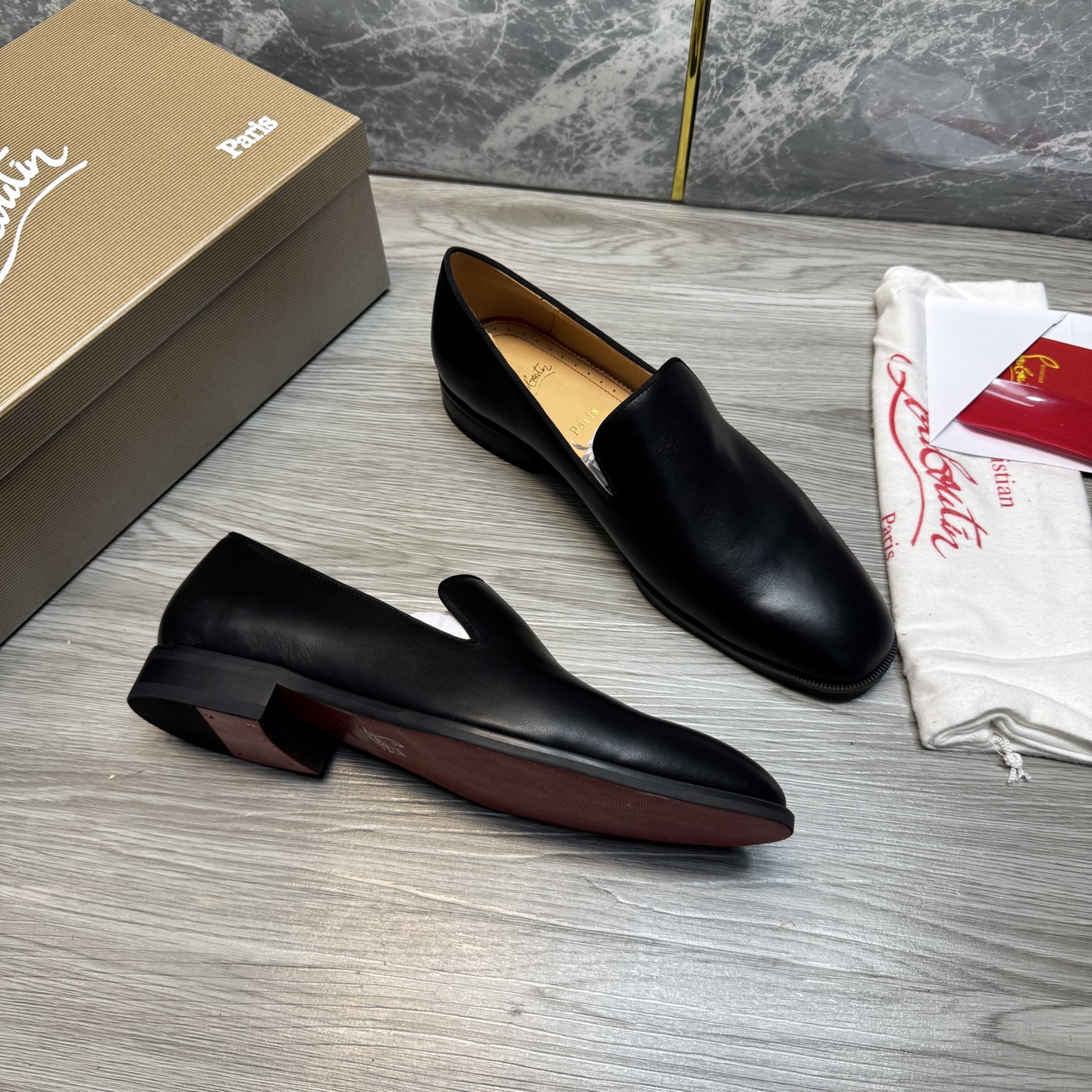Cheap New Arrivals Christian Louboutin Dress Shoes For Men in 215901, $120 USD- [IB215901] - Replica Christian Louboutin Loafers For Men