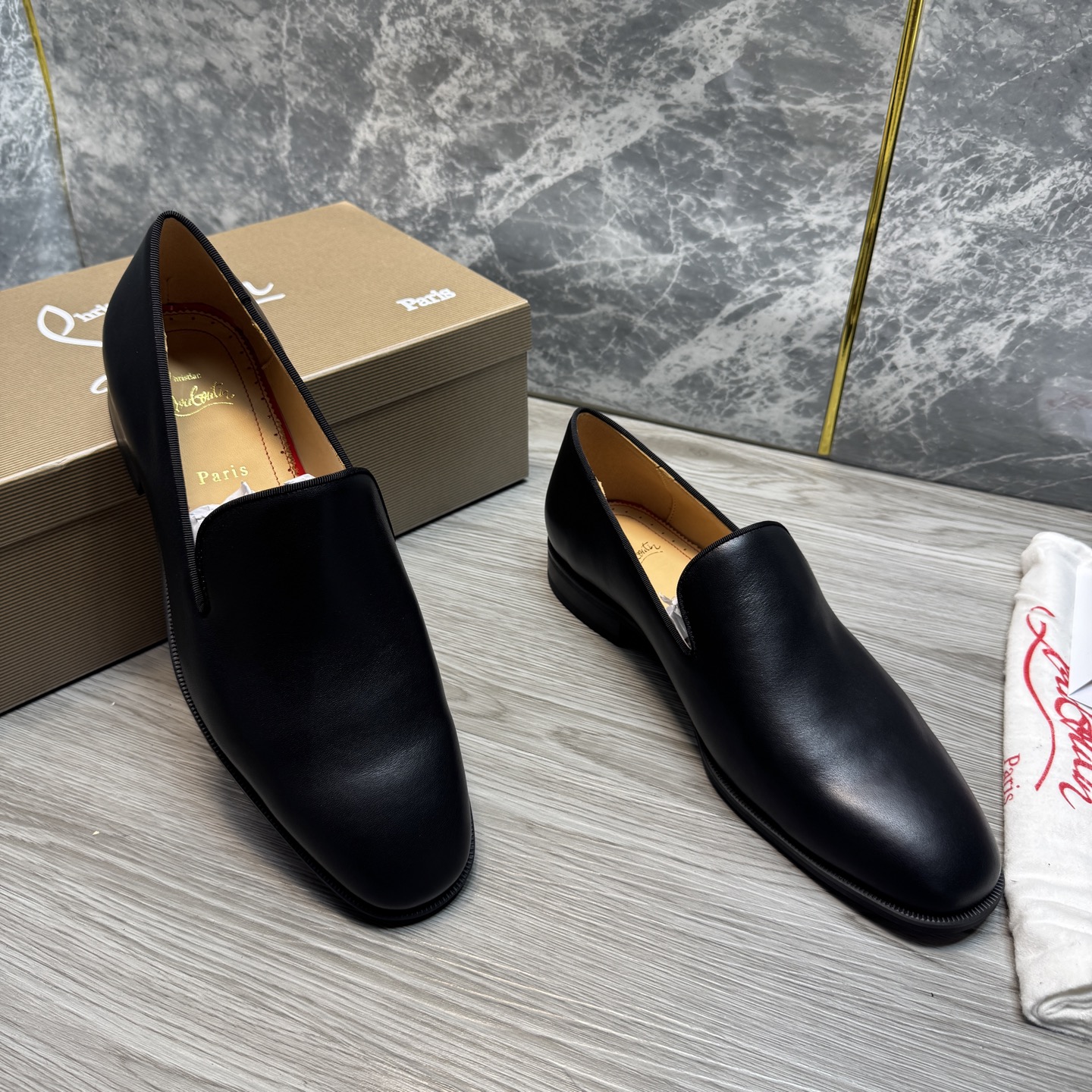 Cheap New Arrivals Christian Louboutin Dress Shoes For Men in 215901, $120 USD- [IB215901] - Replica Christian Louboutin Loafers For Men