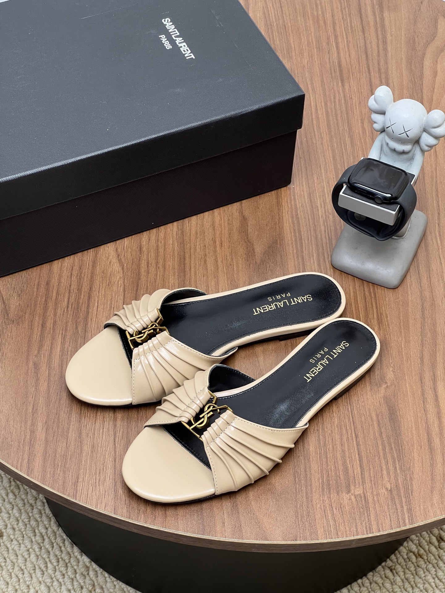Cheap New Arrivals YSL Slippers For Women in 215910, $65 USD- [IB215910] - Replica YSL Sandals For Women