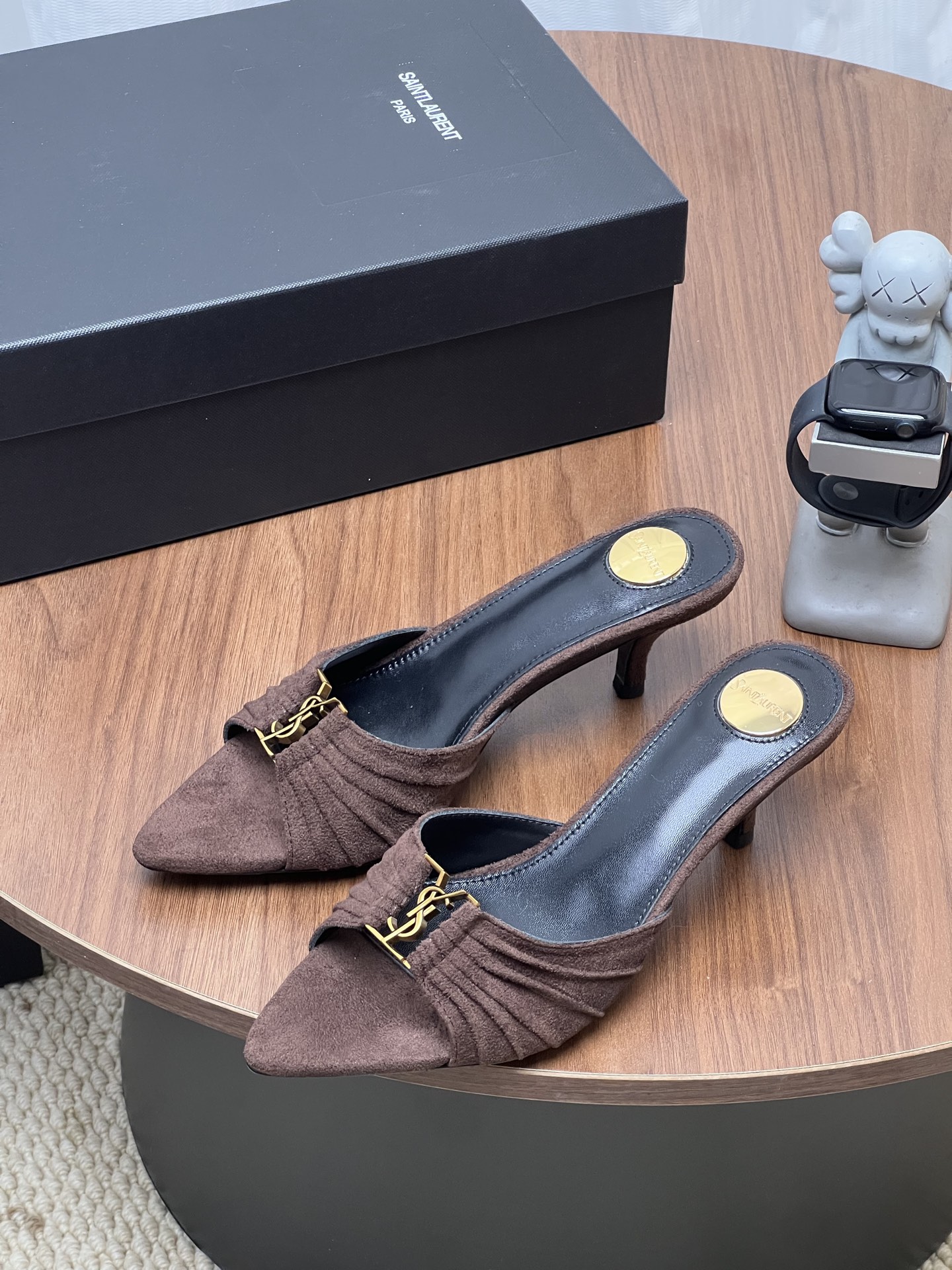 Cheap New Arrivals YSL High Heels Slippers For Women in 215944, $75 USD- [IB215944] - Replica YSL Pumps For Women