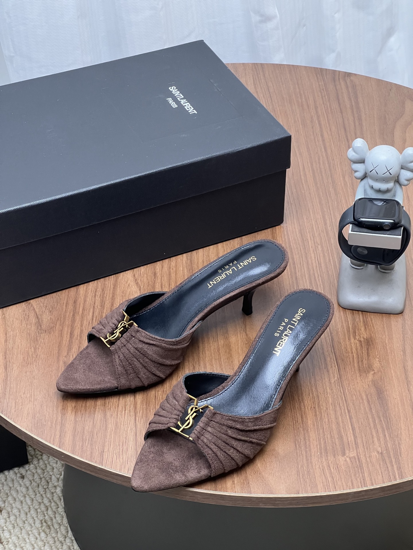 Cheap New Arrivals YSL High Heels Slippers For Women in 215945, $75 USD- [IB215945] - Replica YSL Pumps For Women