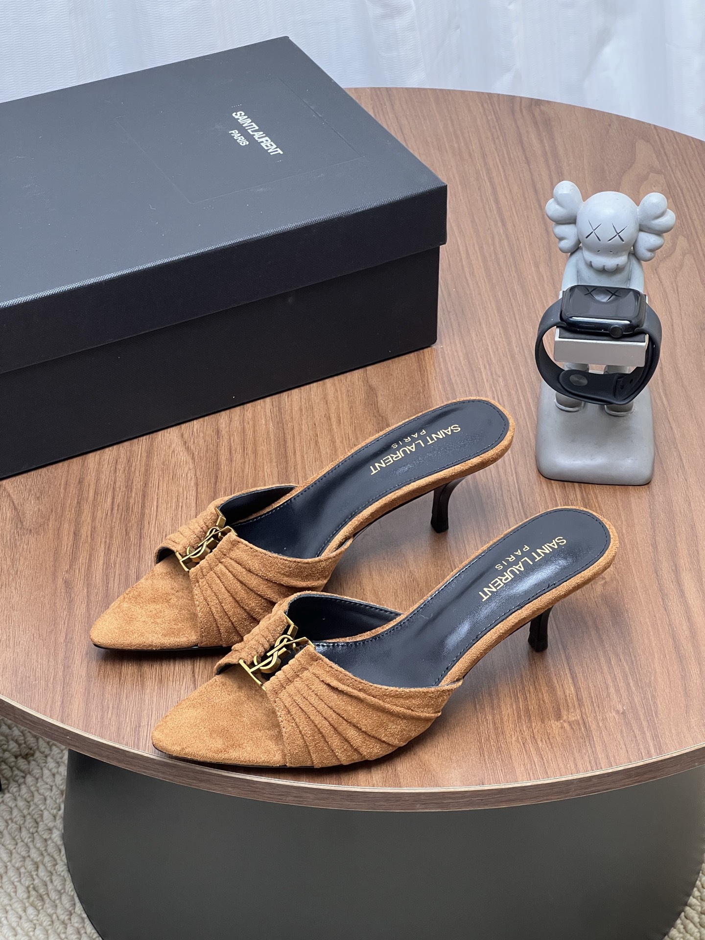 Cheap New Arrivals YSL High Heels Slippers For Women in 215946, $75 USD- [IB215946] - Replica YSL Pumps For Women