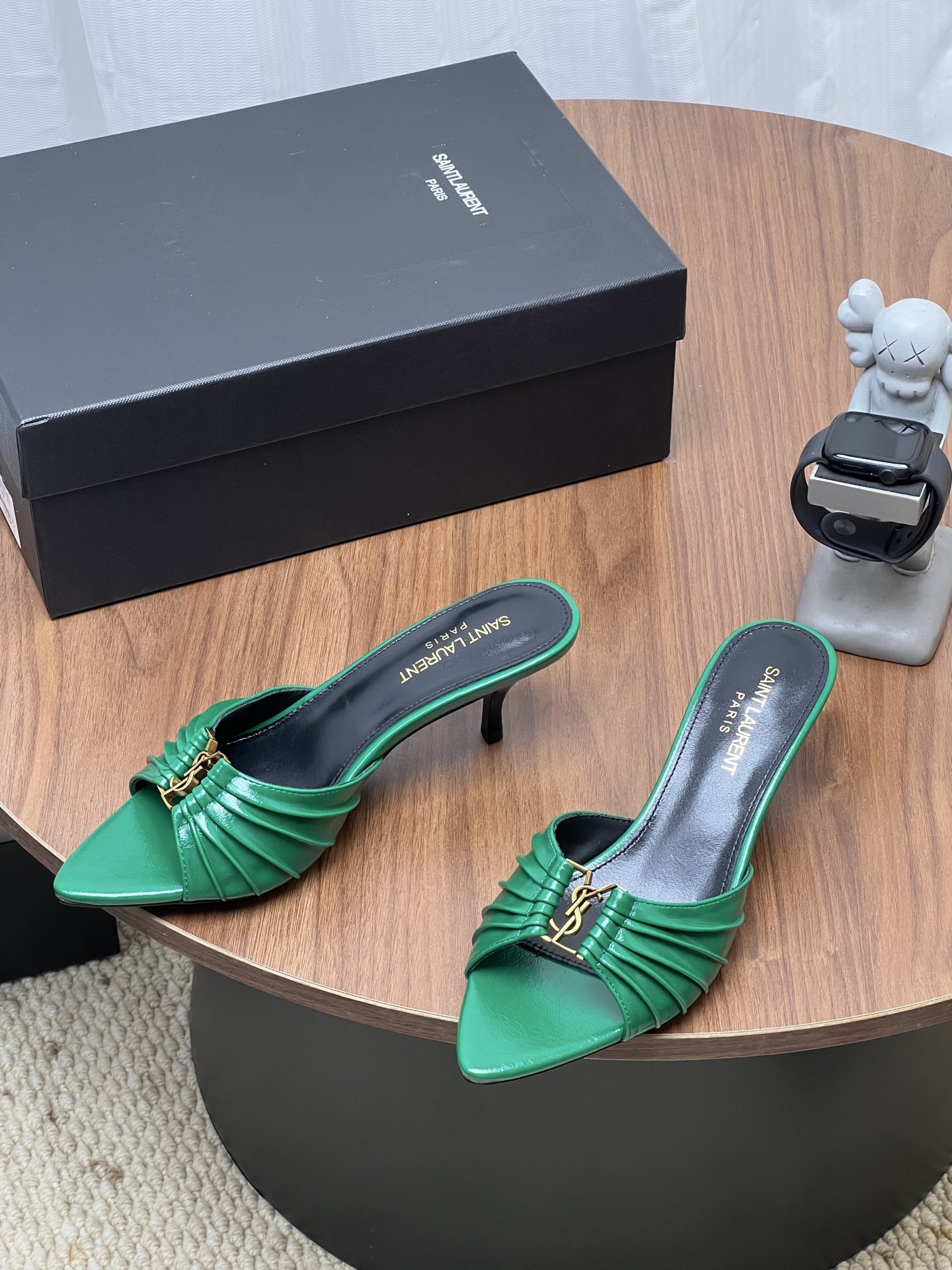 Cheap New Arrivals YSL High Heels Slippers For Women in 215947, $75 USD- [IB215947] - Replica YSL Pumps For Women