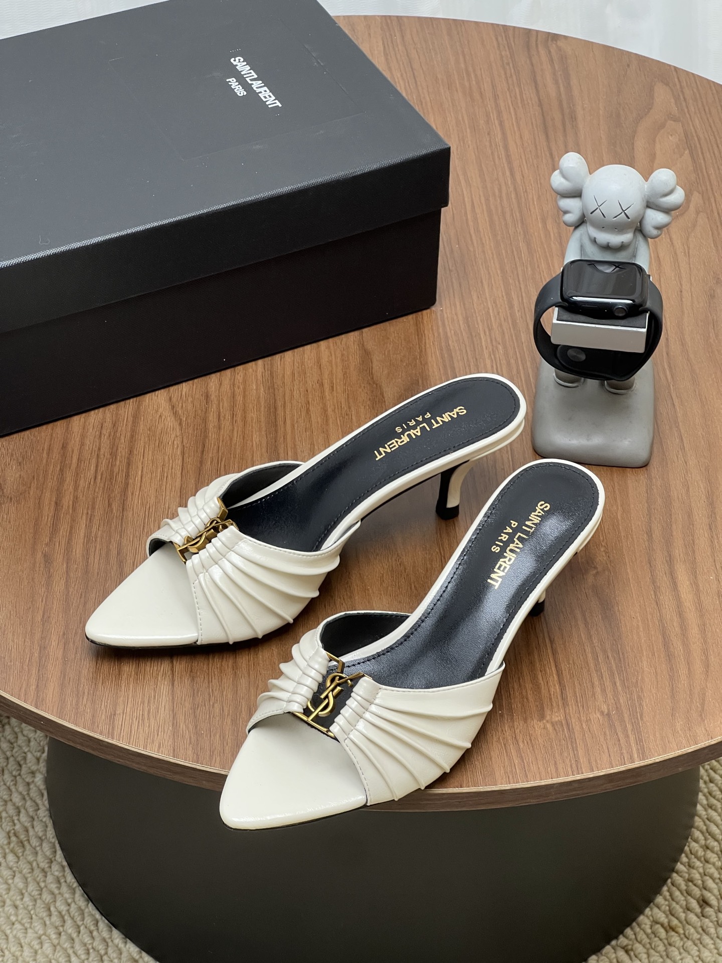 Cheap New Arrivals YSL High Heels Slippers For Women in 215948, $75 USD- [IB215948] - Replica YSL Pumps For Women