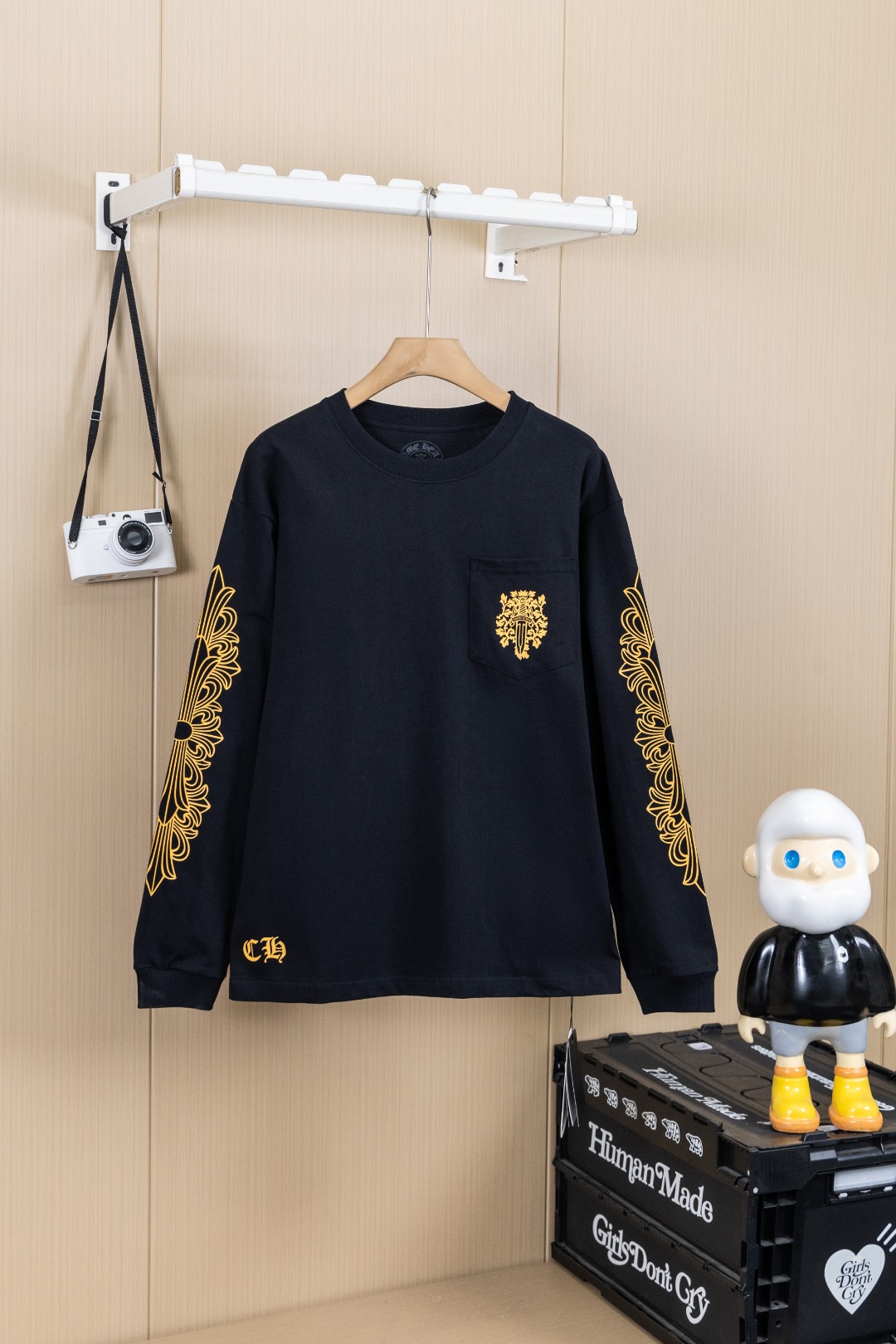 Cheap Chrome Hearts Long-Sleeved T-shirts in 216078, $35 USD- [IB216078] - Replica Chrome Hearts Long-Sleeved T-shirts
