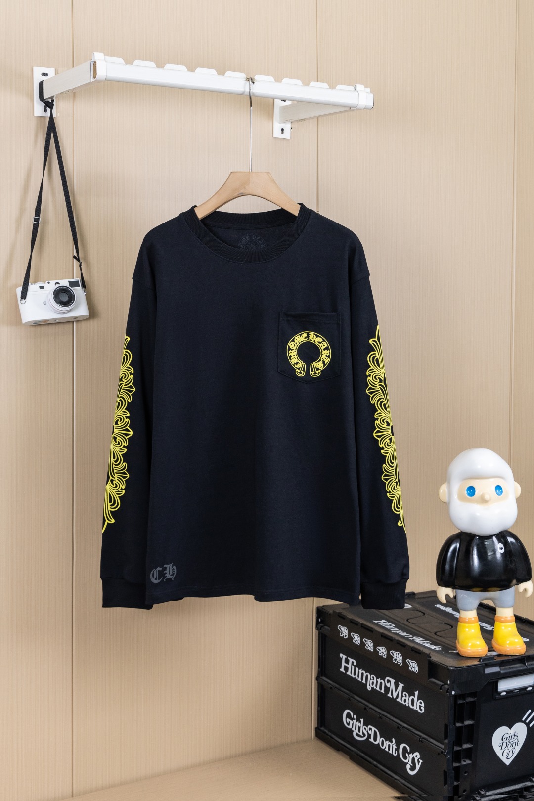 Cheap Chrome Hearts Long-Sleeved T-shirts in 216083, $35 USD- [IB216083] - Replica Chrome Hearts Long-Sleeved T-shirts