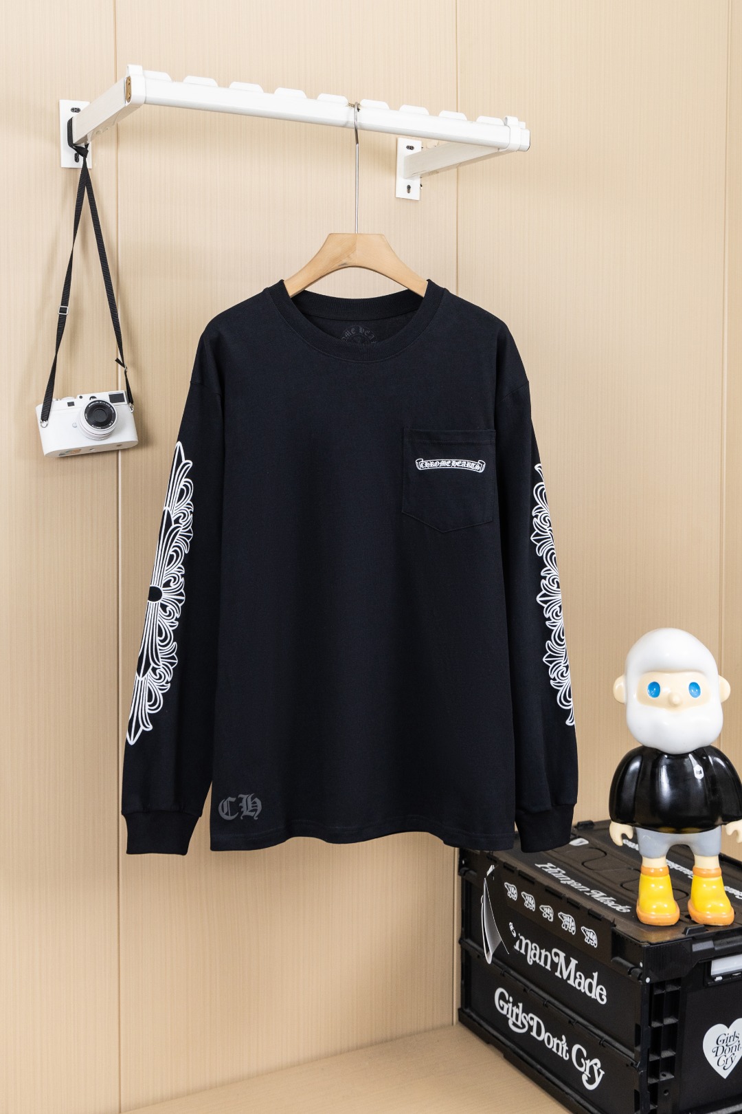 Cheap Chrome Hearts Long-Sleeved T-shirts in 216085, $35 USD- [IB216085] - Replica Chrome Hearts Long-Sleeved T-shirts