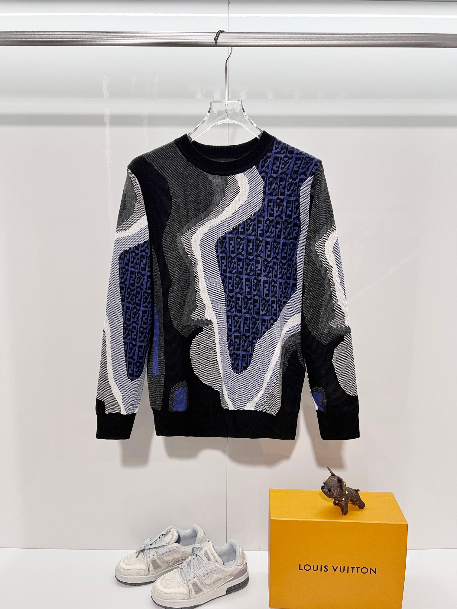 Cheap Fendi Sweaters for Men in 216089, $45 USD- [IB216089] - Replica Fendi Sweaters for Men