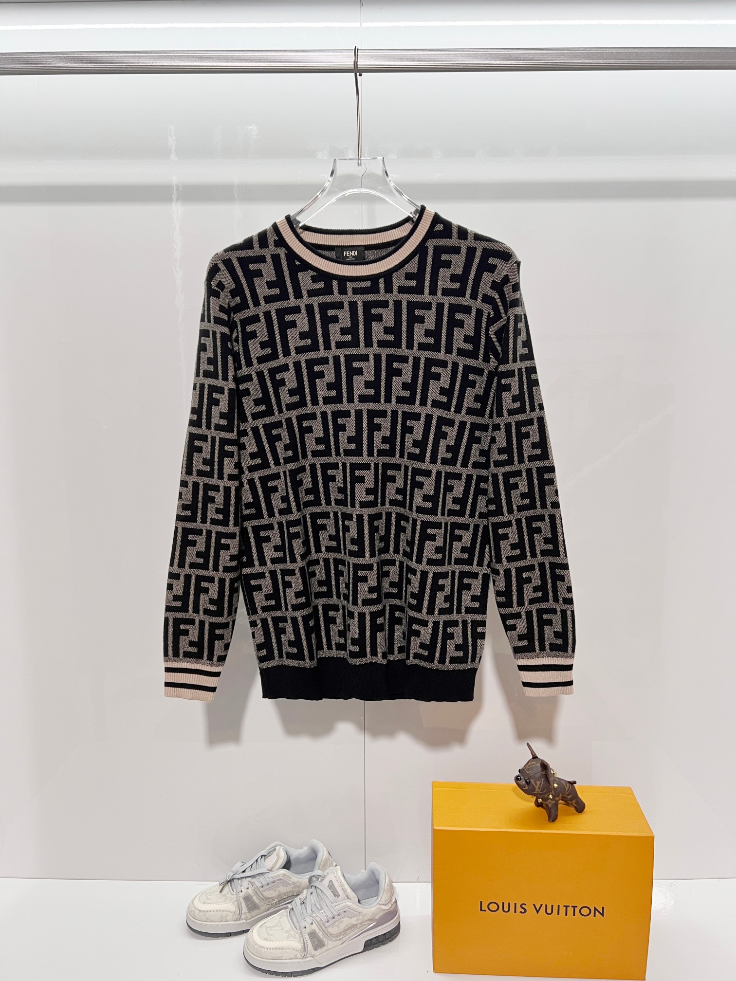 Cheap Fendi Sweaters for Men in 216090, $45 USD- [IB216090] - Replica Fendi Sweaters for Men
