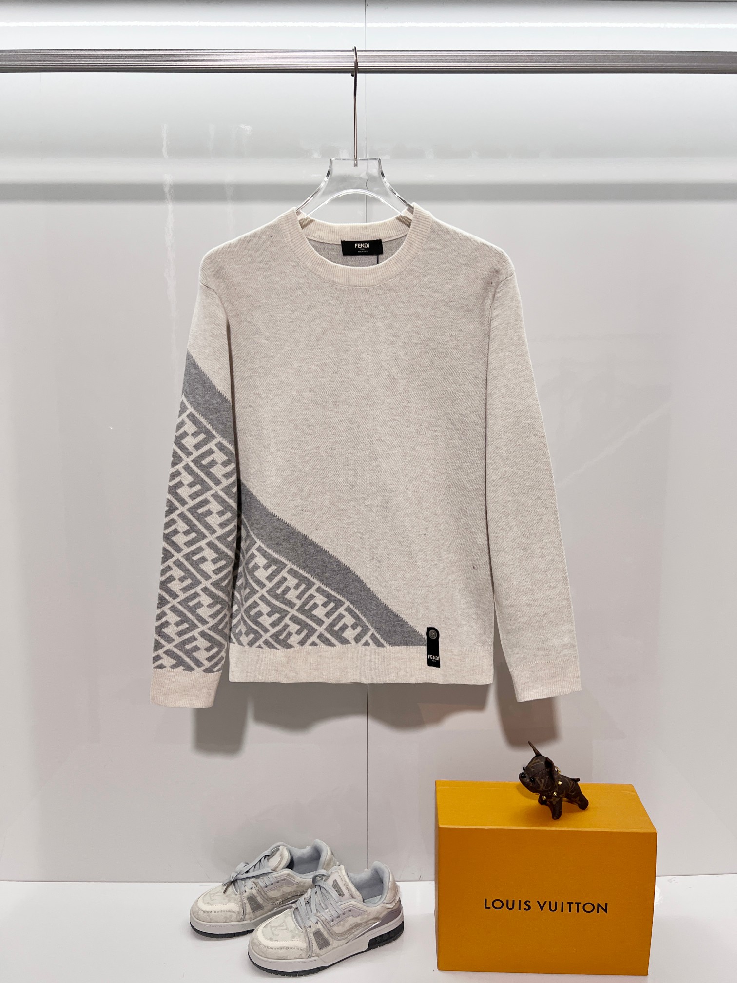 Cheap Fendi Sweaters for Men in 216091, $45 USD- [IB216091] - Replica Fendi Sweaters for Men