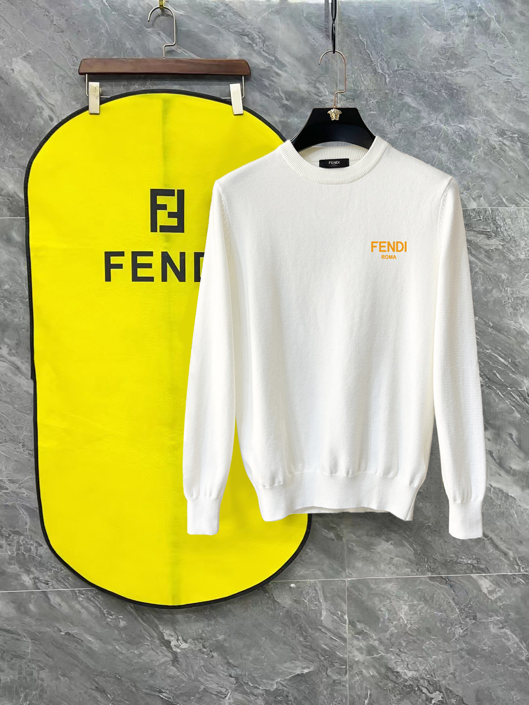 Cheap Fendi Sweaters for Men in 216093, $45 USD- [IB216093] - Replica Fendi Sweaters for Men