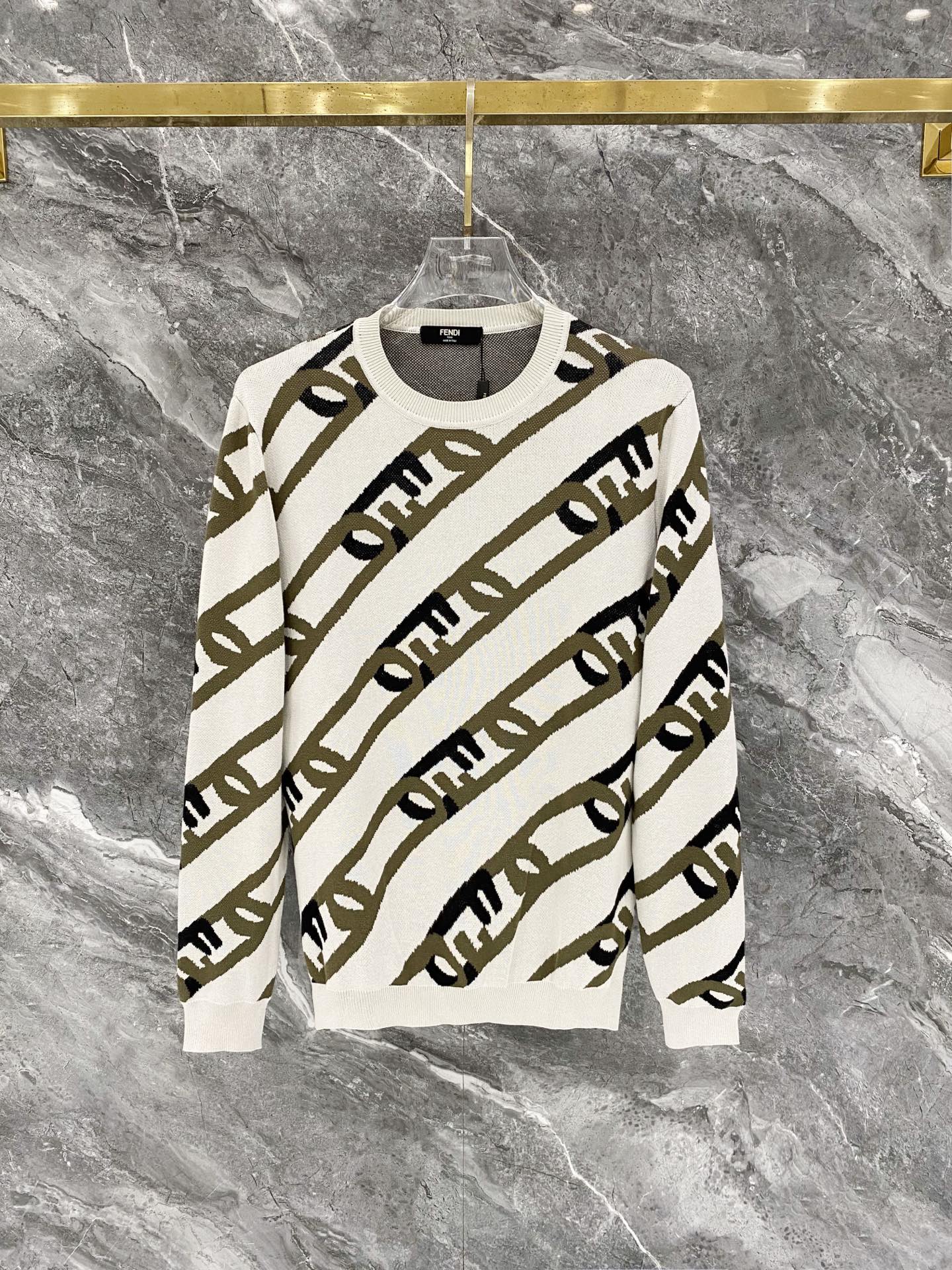 Cheap Fendi Sweaters for Men in 216100, $45 USD- [IB216100] - Replica Fendi Sweaters for Men