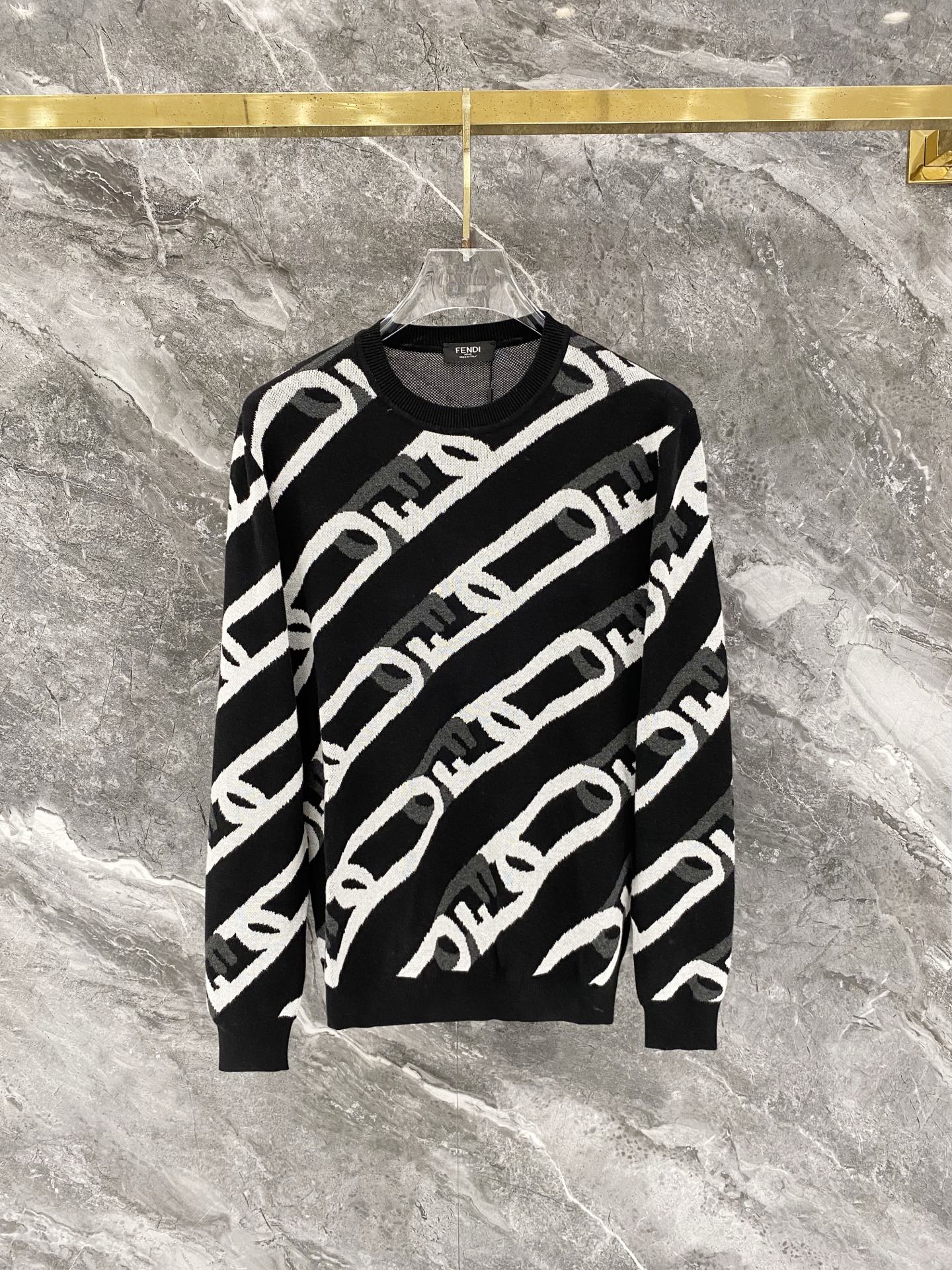 Cheap Fendi Sweaters for Men in 216101, $45 USD- [IB216101] - Replica Fendi Sweaters for Men