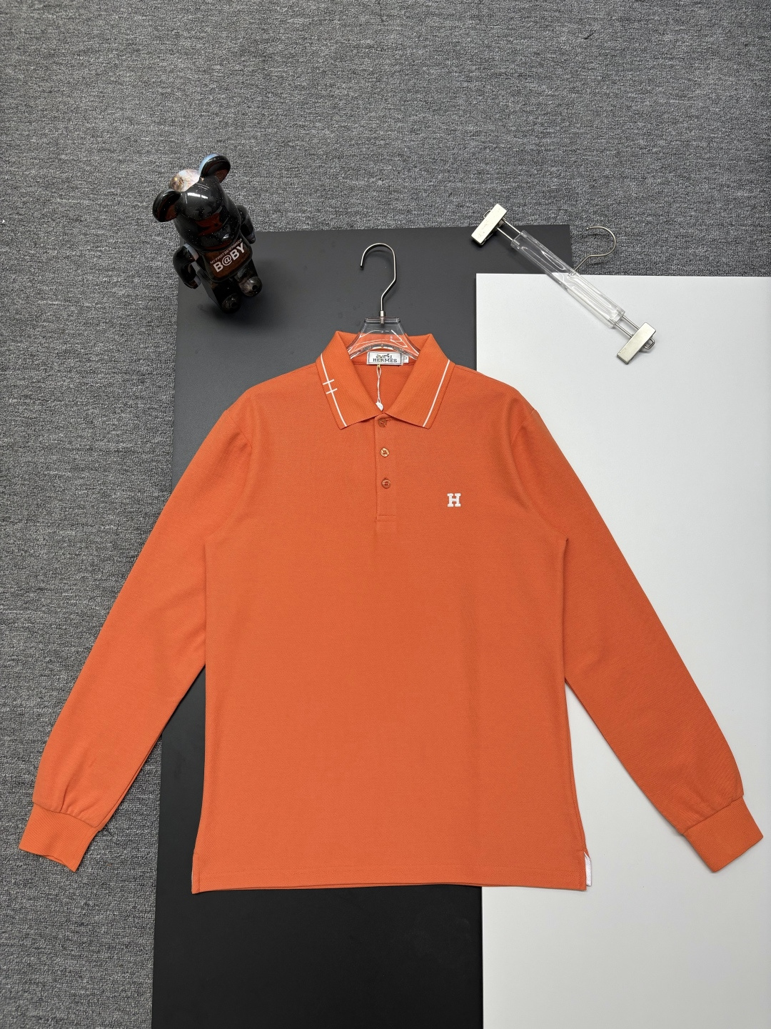 Cheap Hernes Long-Sleeved Polo T-Shirts for Men in 216200, $40 USD- [IB216200] - Replica Hernes Long-Sleeved Polo T-Shirts for Men