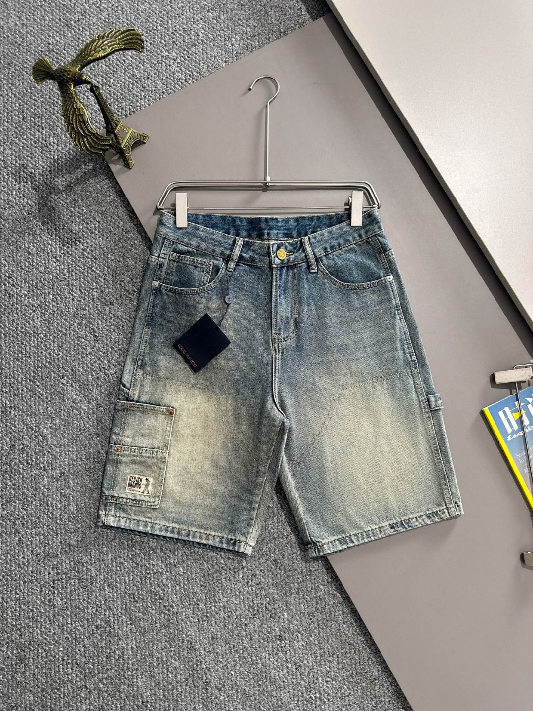 Cheap Louis Vuitton Short Jeans For Men in 216224, $55 USD- [IB216224] - Replica Louis Vuitton Short Jeans For Men