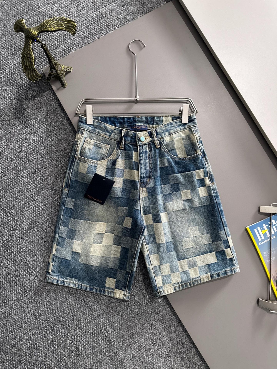 Cheap Louis Vuitton Short Jeans For Men in 216226, $55 USD- [IB216226] - Replica Louis Vuitton Short Jeans For Men