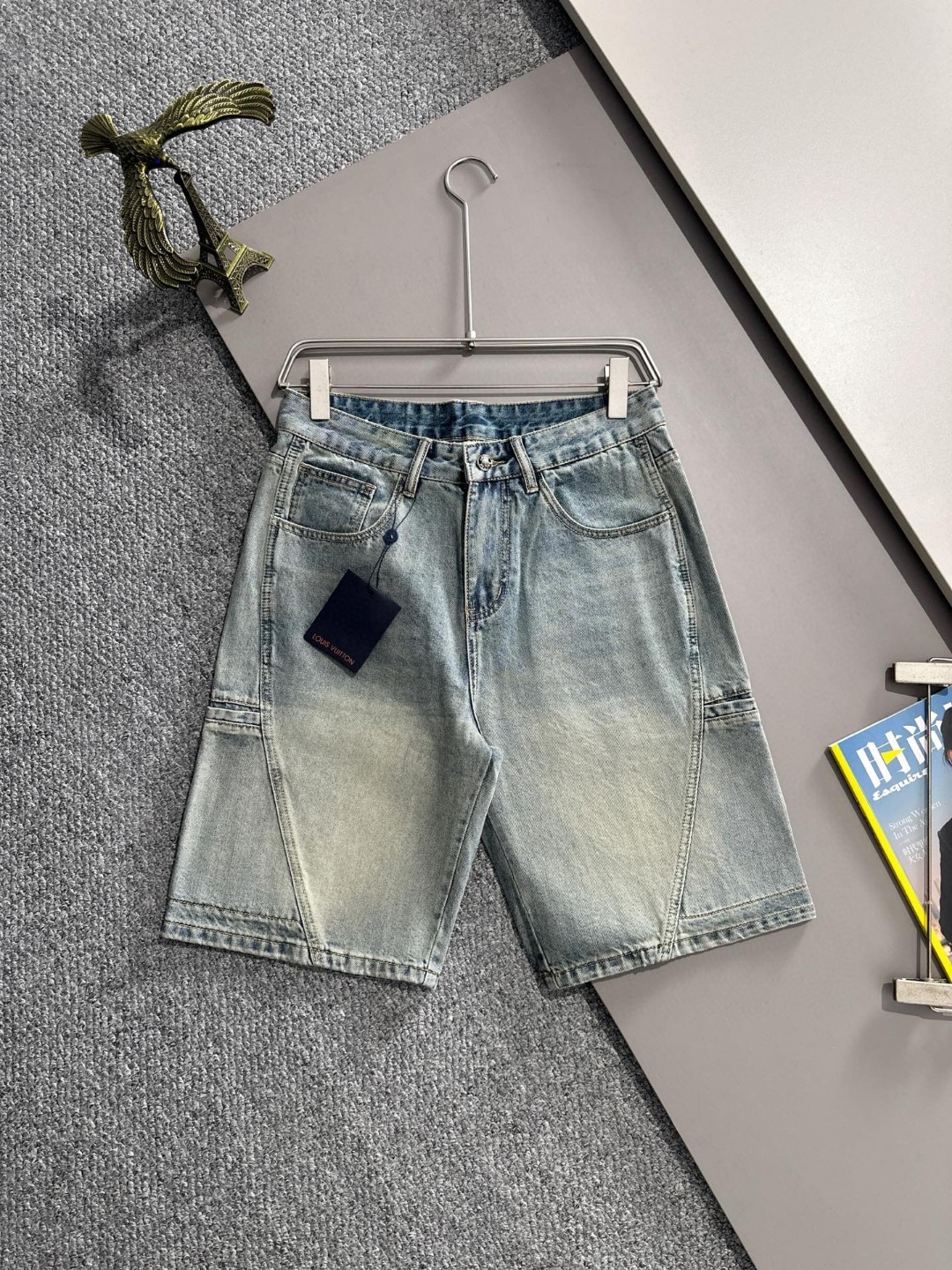 Cheap Louis Vuitton Short Jeans For Men in 216230, $55 USD- [IB216230] - Replica Louis Vuitton Short Jeans For Men