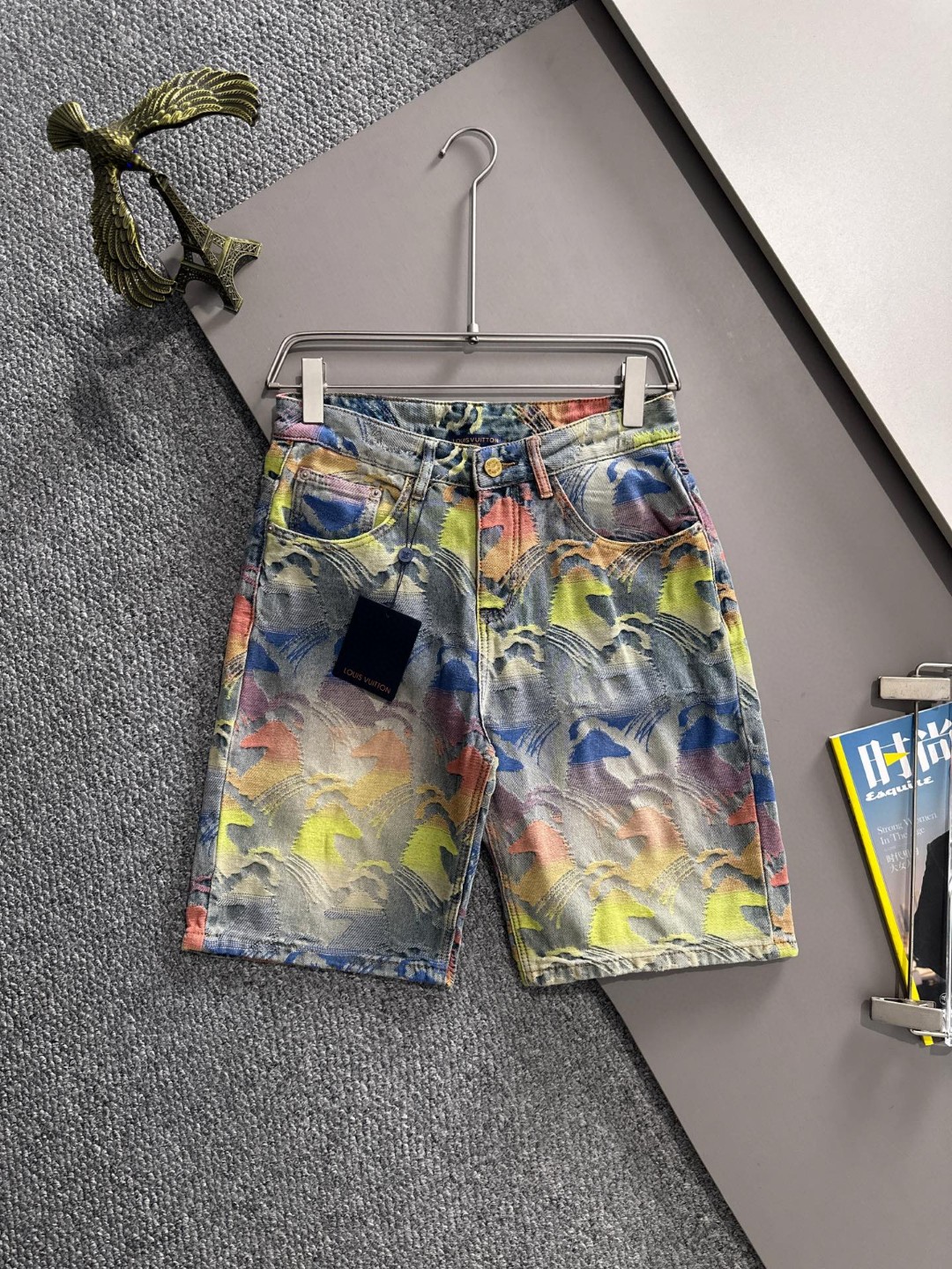 Cheap Louis Vuitton Short Jeans For Men in 216232, $55 USD- [IB216232] - Replica Louis Vuitton Short Jeans For Men