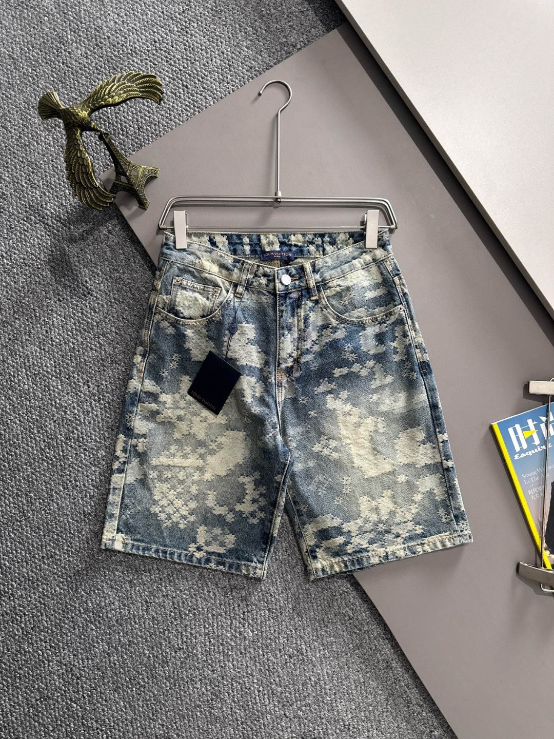 Cheap Louis Vuitton Short Jeans For Men in 216233, $55 USD- [IB216233] - Replica Louis Vuitton Short Jeans For Men