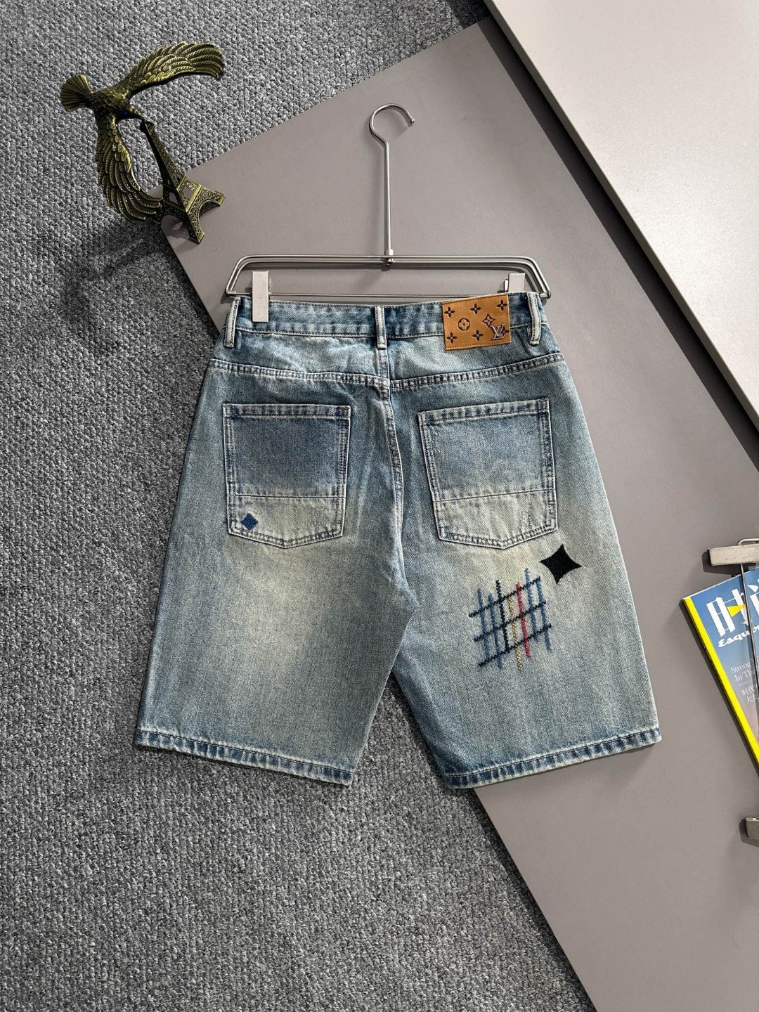 Cheap Louis Vuitton Short Jeans For Men in 216234, $55 USD- [IB216234] - Replica Louis Vuitton Short Jeans For Men