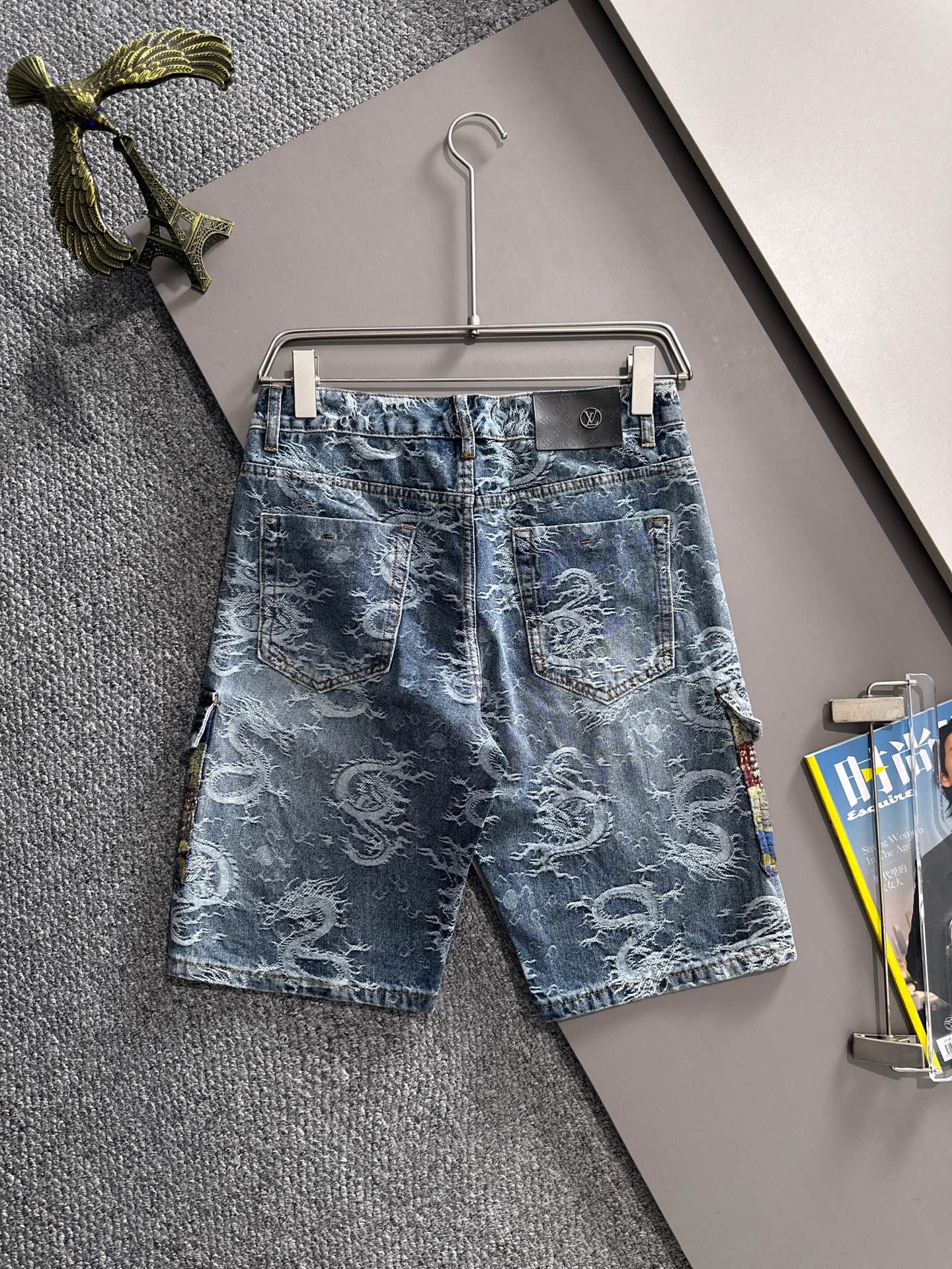 Cheap Louis Vuitton Short Jeans For Men in 216235, $55 USD- [IB216235] - Replica Louis Vuitton Short Jeans For Men