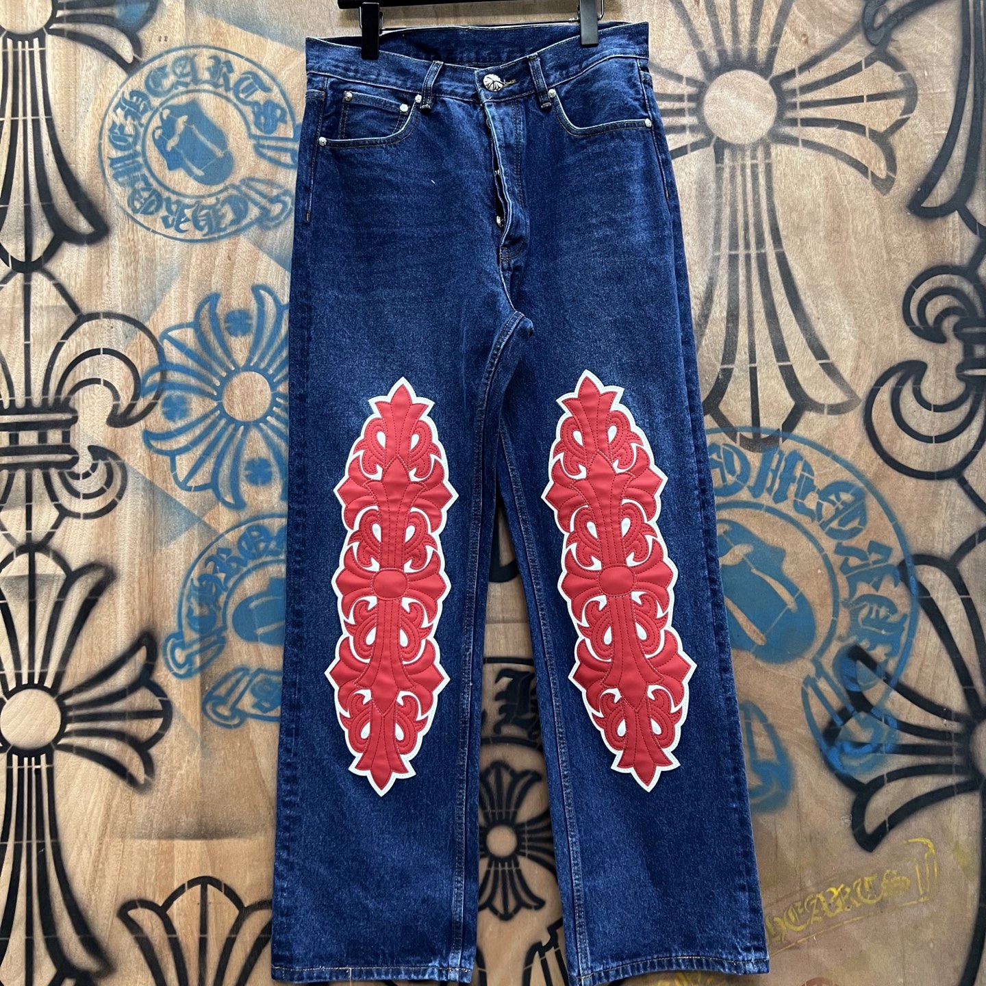 Cheap Chrome Hearts Jeans in 216291, $80 USD- [IB216291] - Replica Chrome Hearts Jeans