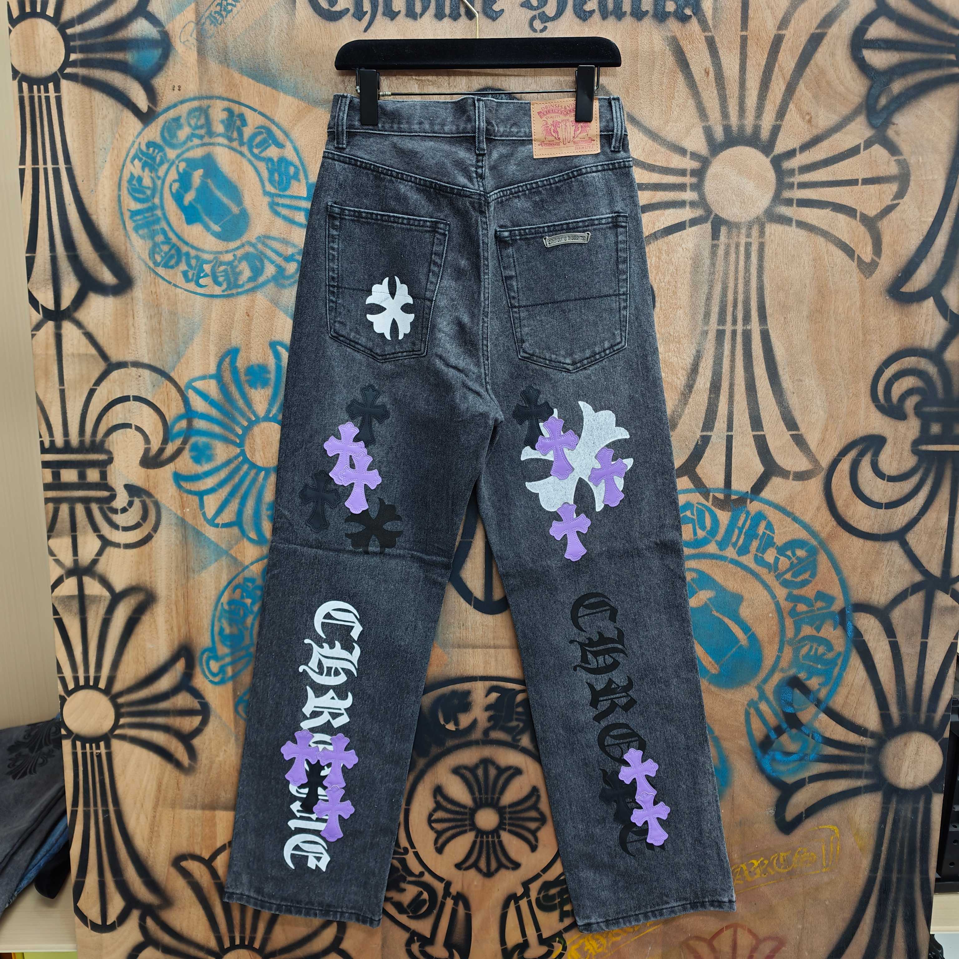 Cheap Chrome Hearts Jeans in 216294, $80 USD- [IB216294] - Replica Chrome Hearts Jeans