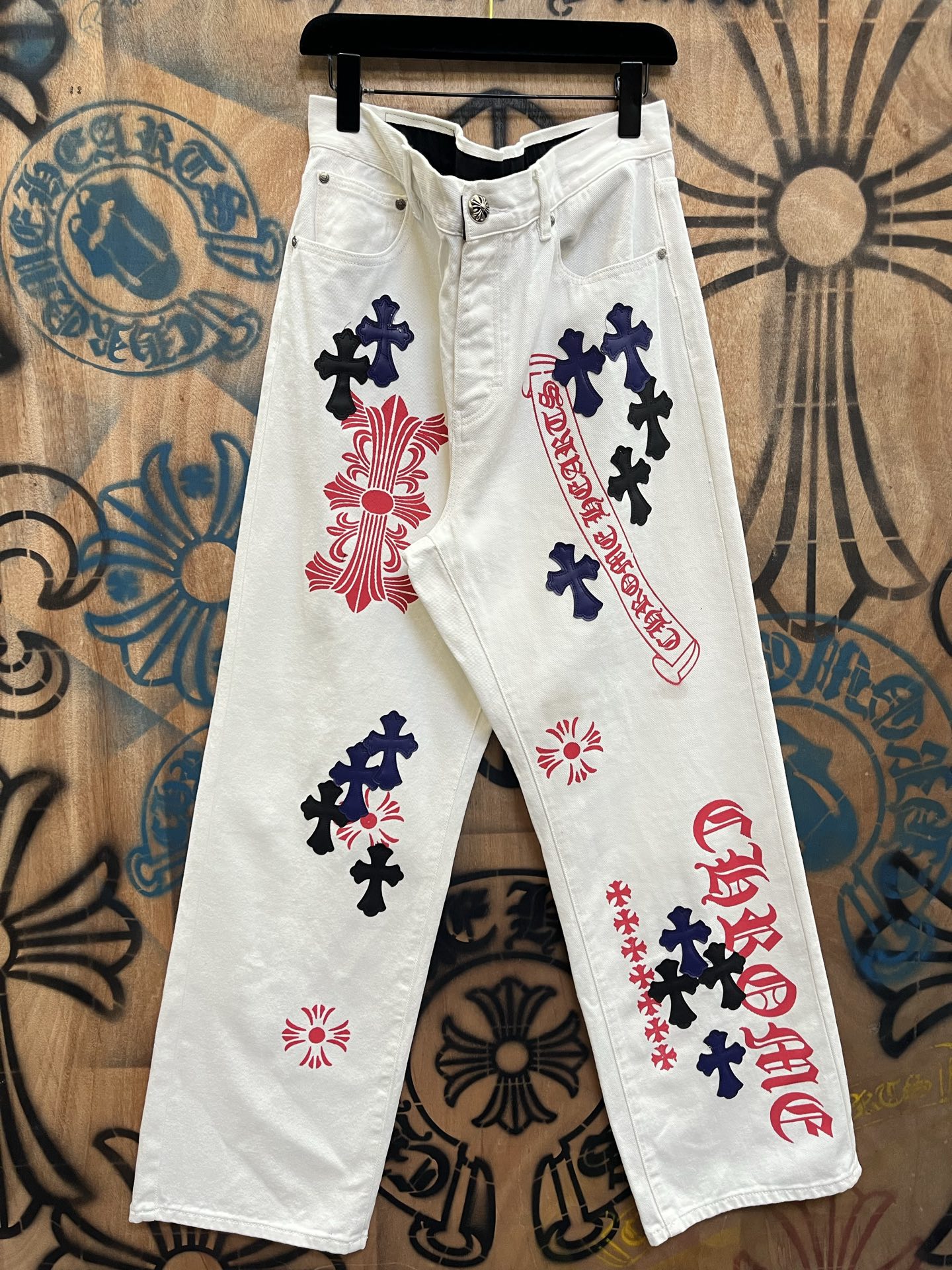 Cheap Chrome Hearts Jeans in 216296, $80 USD- [IB216296] - Replica Chrome Hearts Jeans
