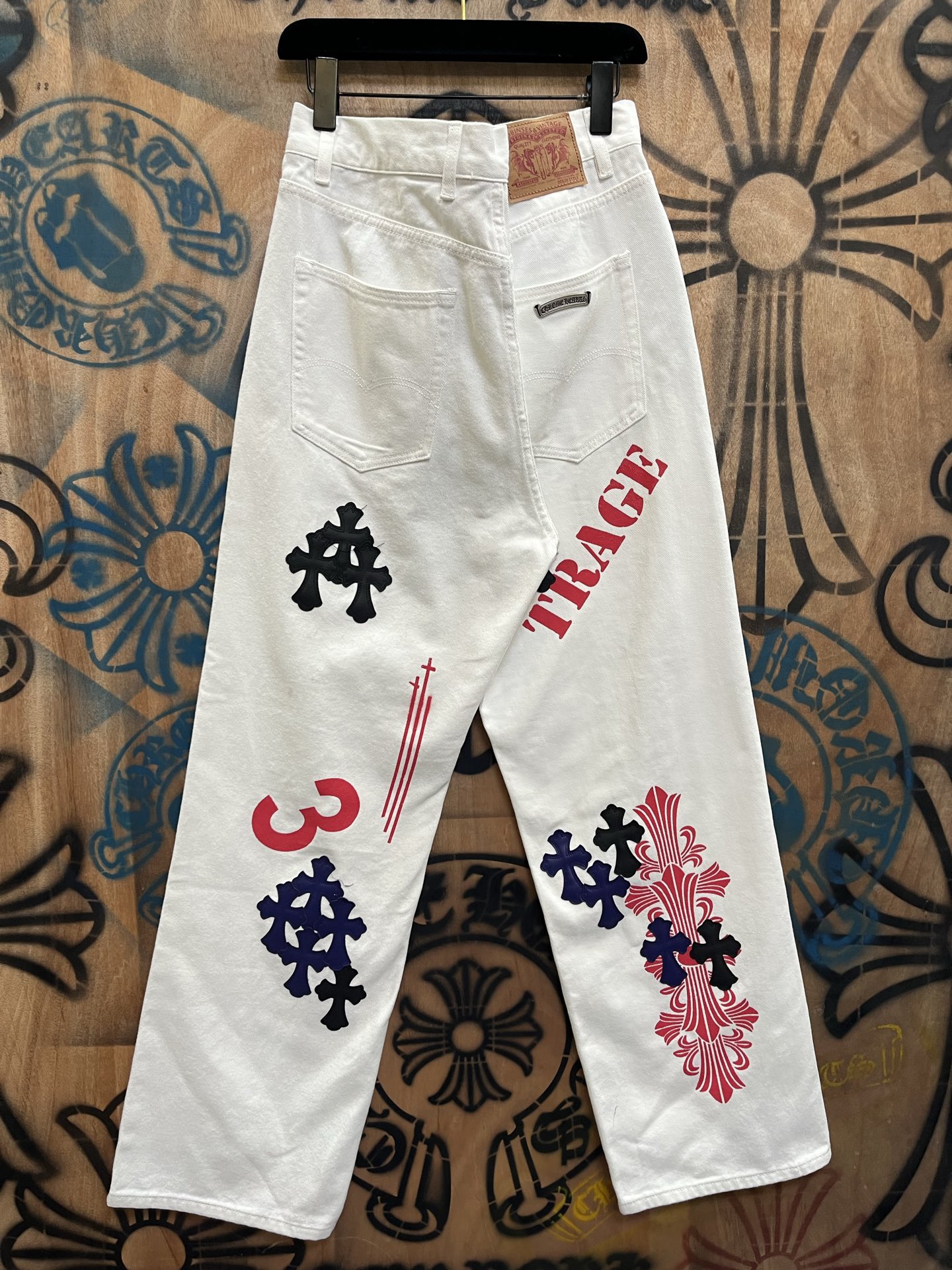 Cheap Chrome Hearts Jeans in 216296, $80 USD- [IB216296] - Replica Chrome Hearts Jeans